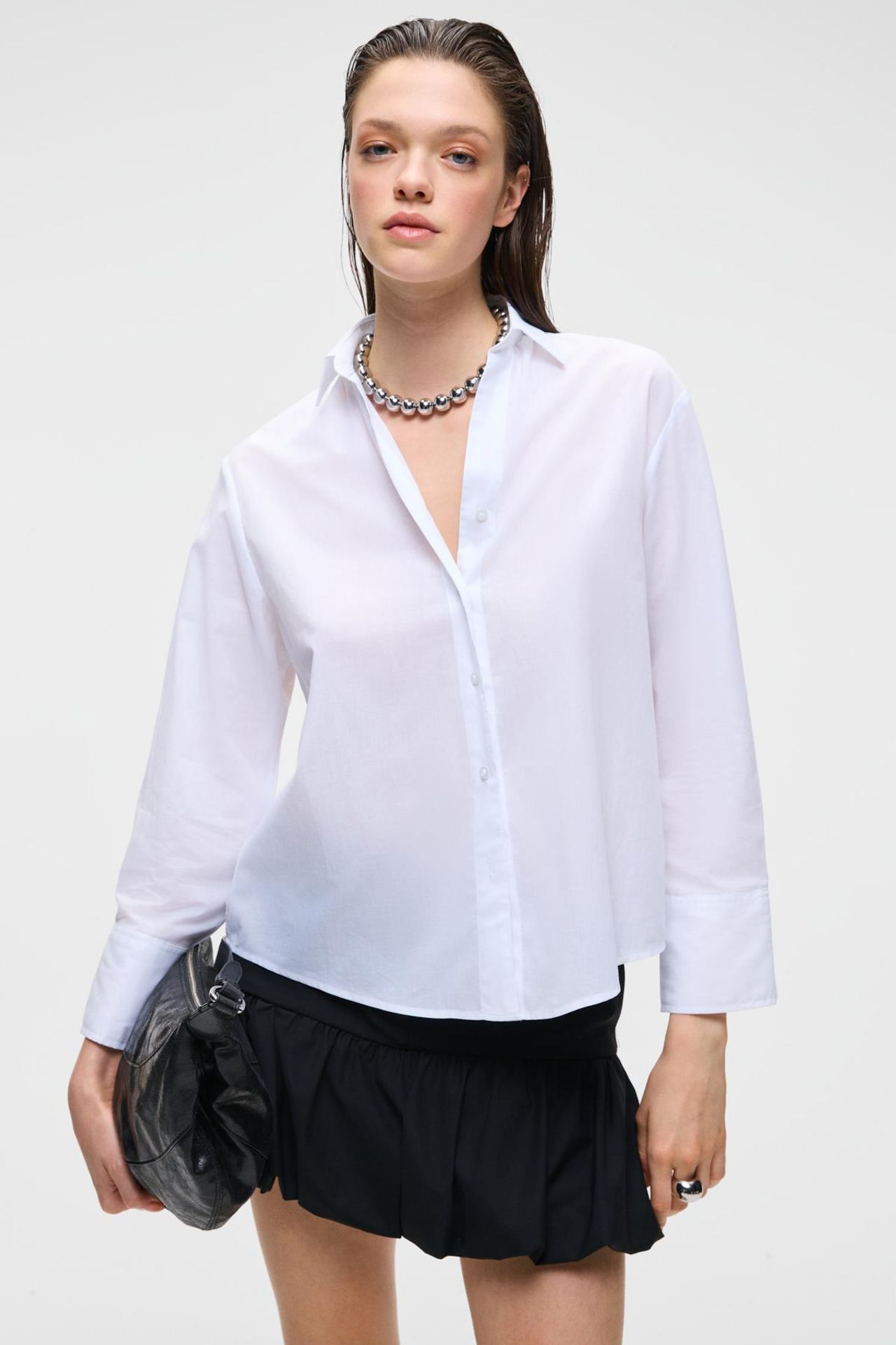 GRIMELANGE Oversized Poplin Button Shirt 2
