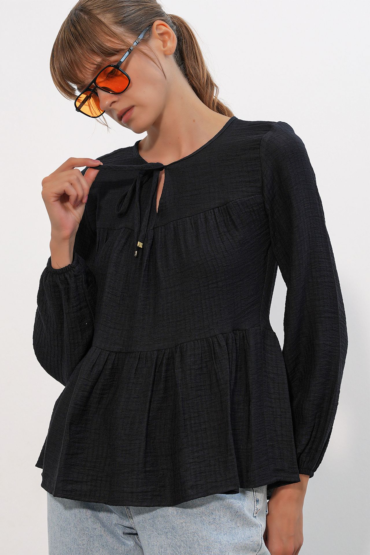 BDART Textured Tie-Front Blouse 4