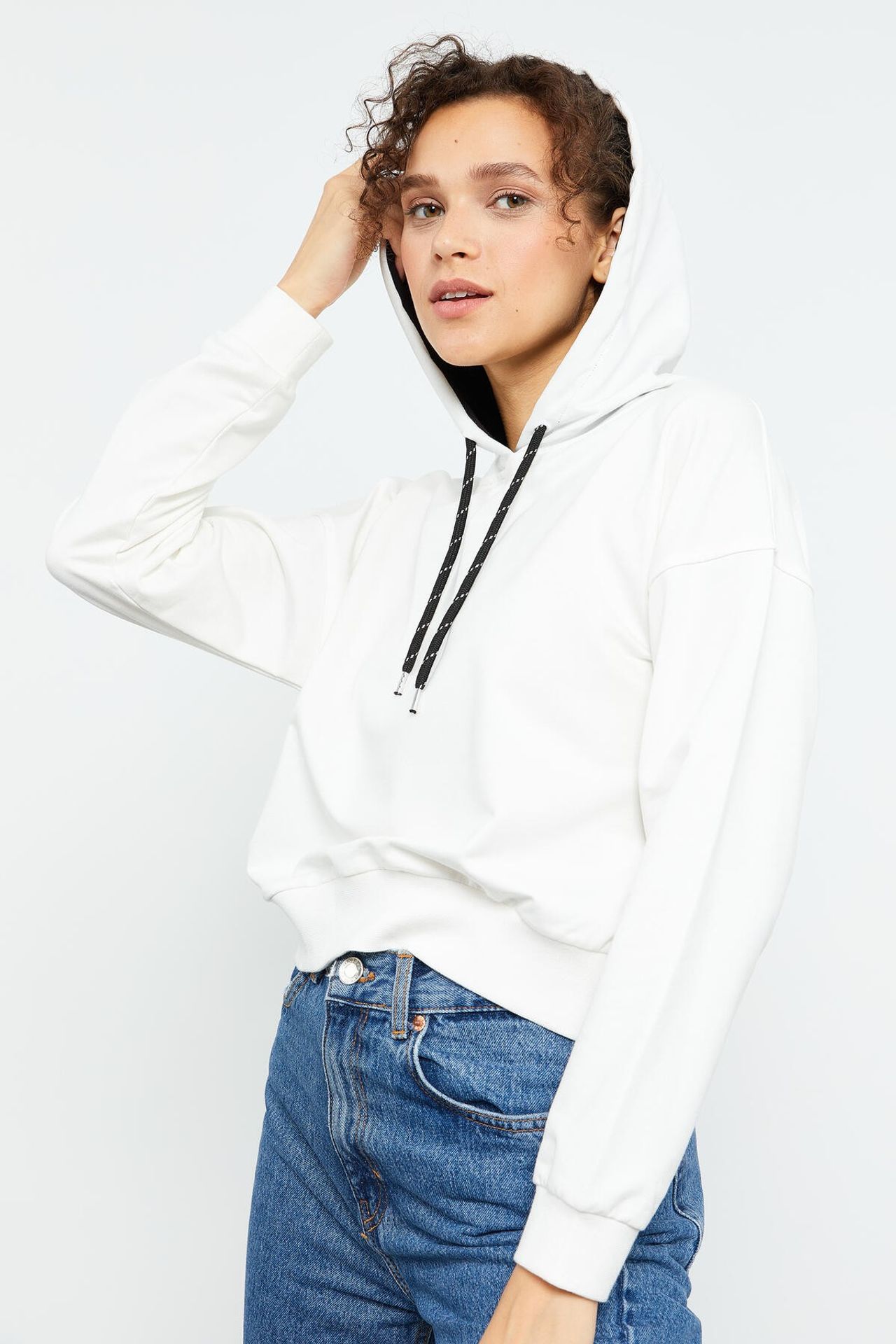 TOMMY Relaxed Hooded Sweatshirt With Tie Detail 1
