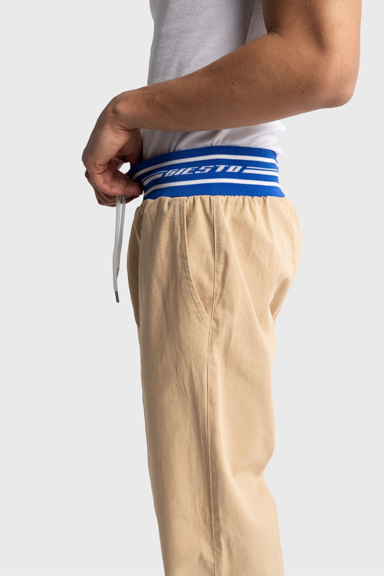 GIESTO Men's Cotton Poplin Wide-Leg Knit Pants 4