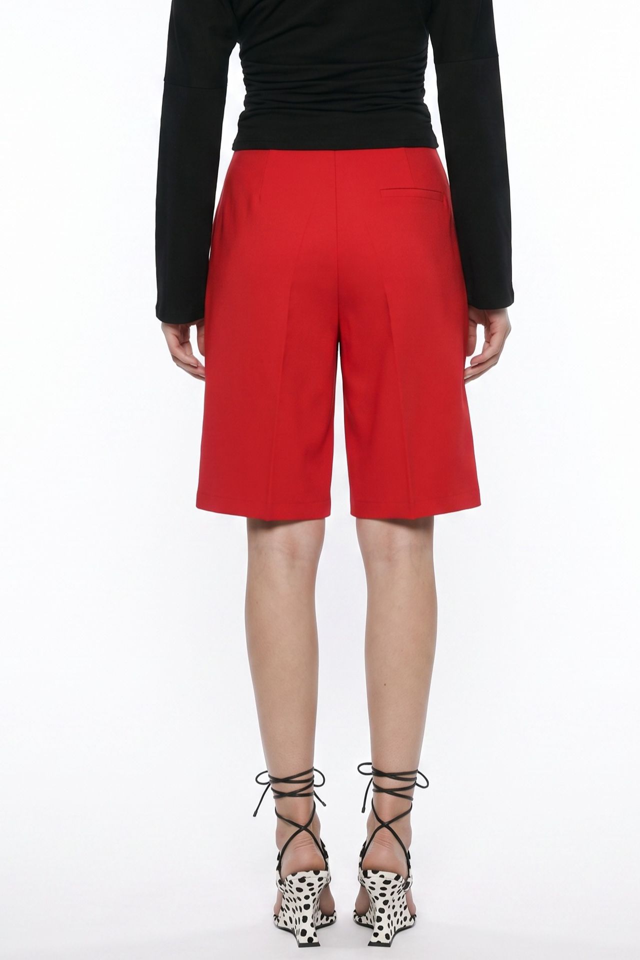 PUCKA High-Waist Wide-Leg Tailored Shorts