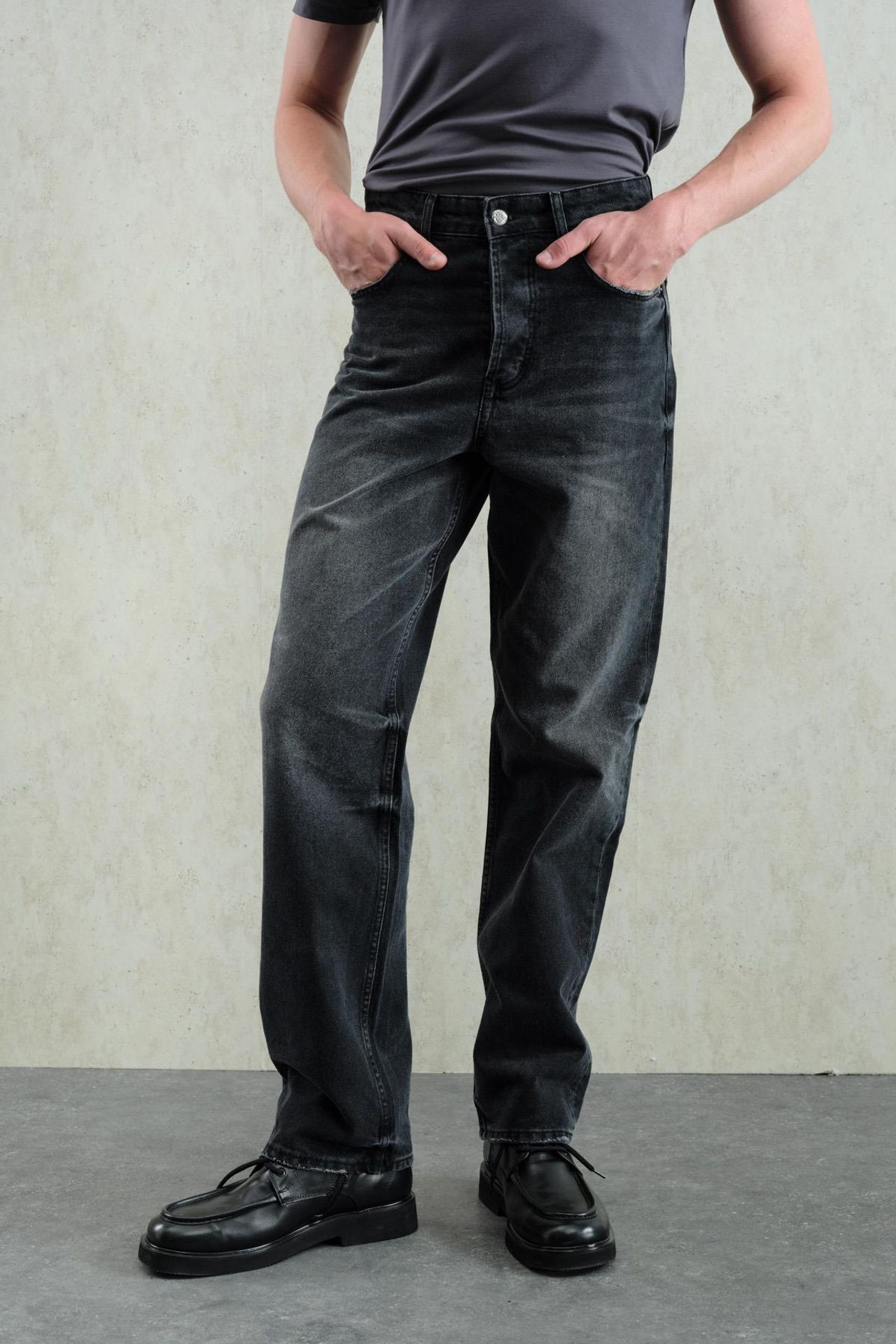 GIESTO Regular Fit Straight Leg Denim Jeans 5