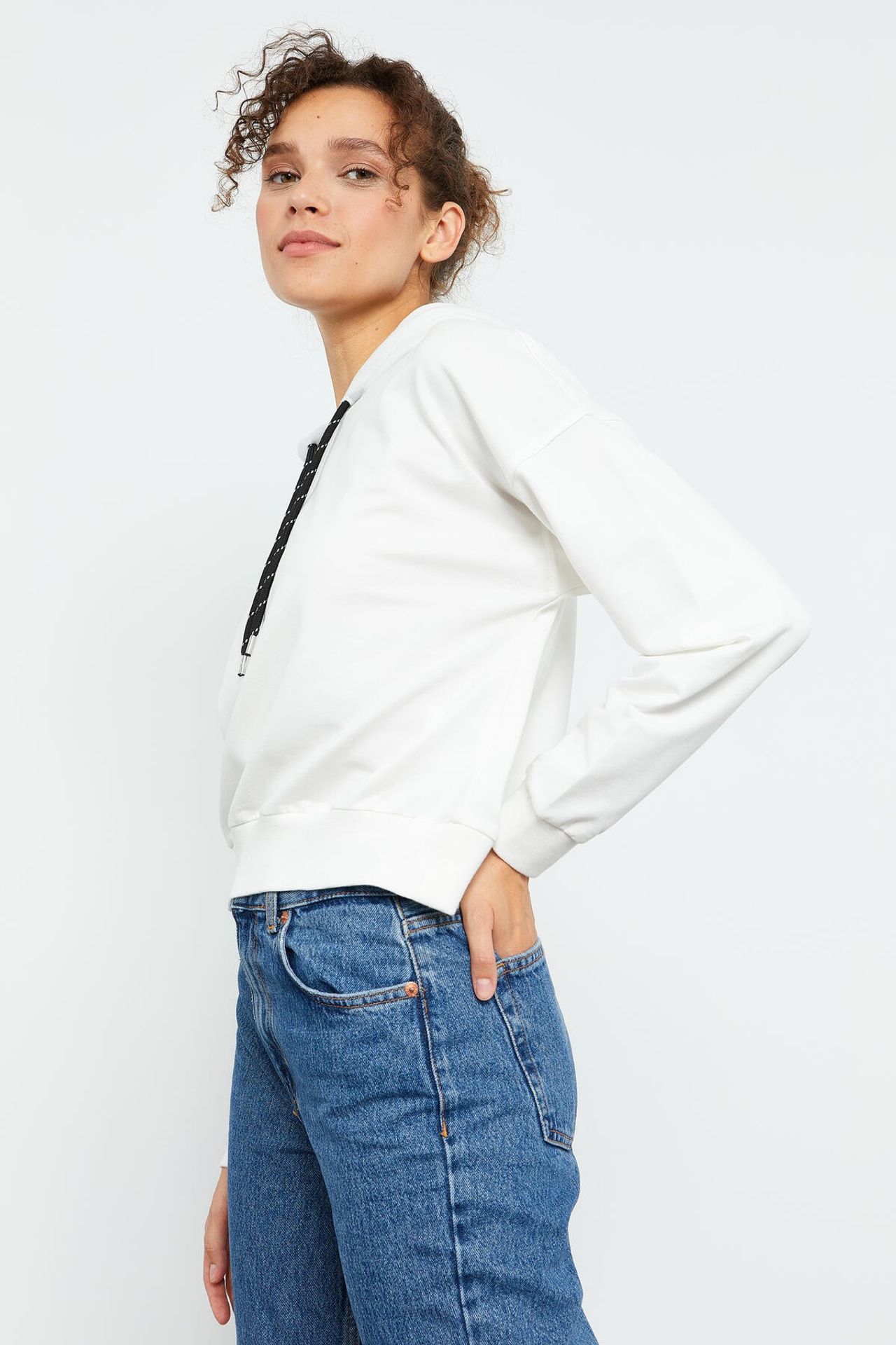 TOMMY Relaxed Hooded Sweatshirt With Tie Detail 4