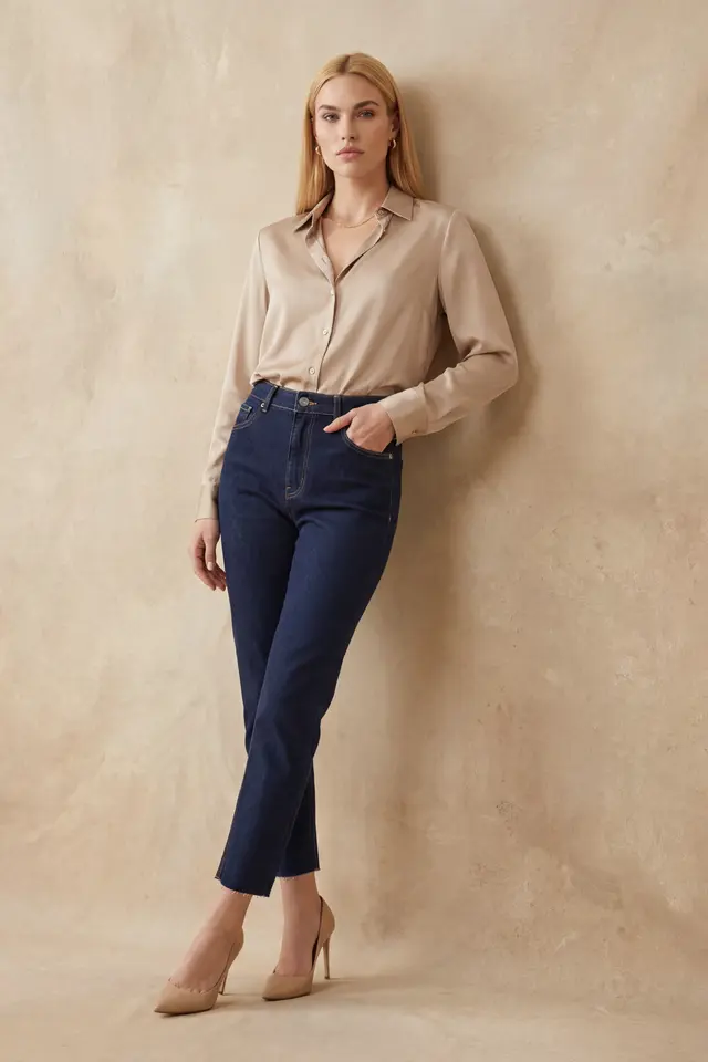 MY FASHION High Waist Skinny Leg Denim Pants