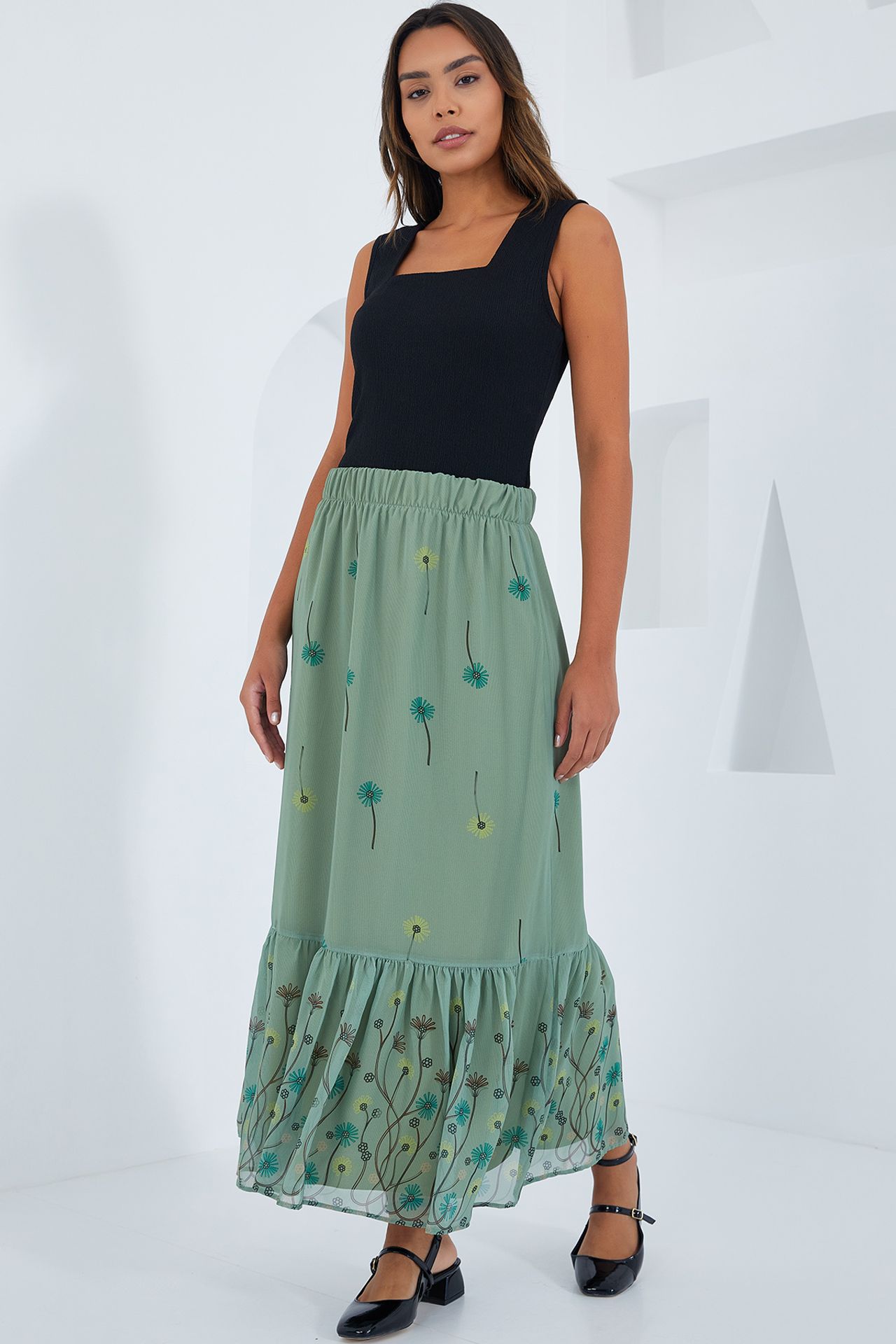 BDART Floral Print Maxi Skirt 2