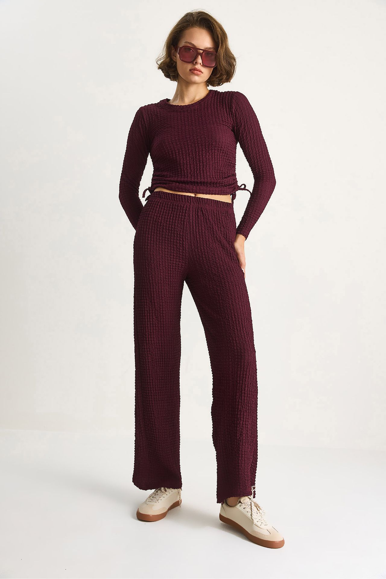 LUCCI Fitted Two-Piece Coord Set with Flared Pants 3