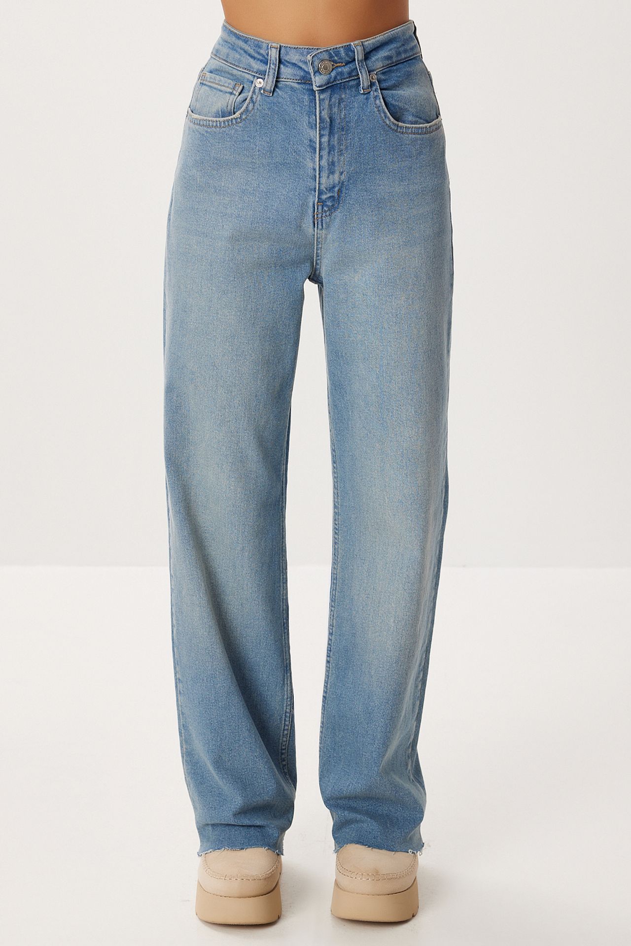 ISTANBUL High Waist Straight Leg Denim Jeans
