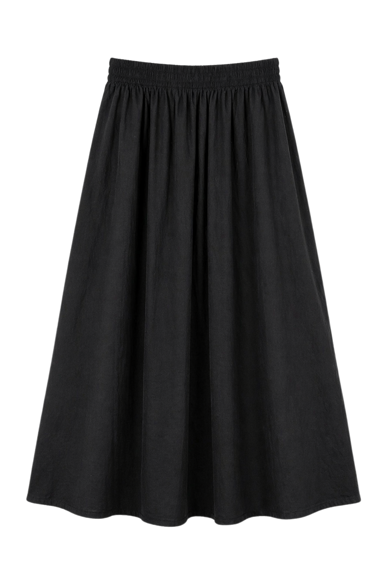 MIXRAY High Waist A-Line Midi Skirt