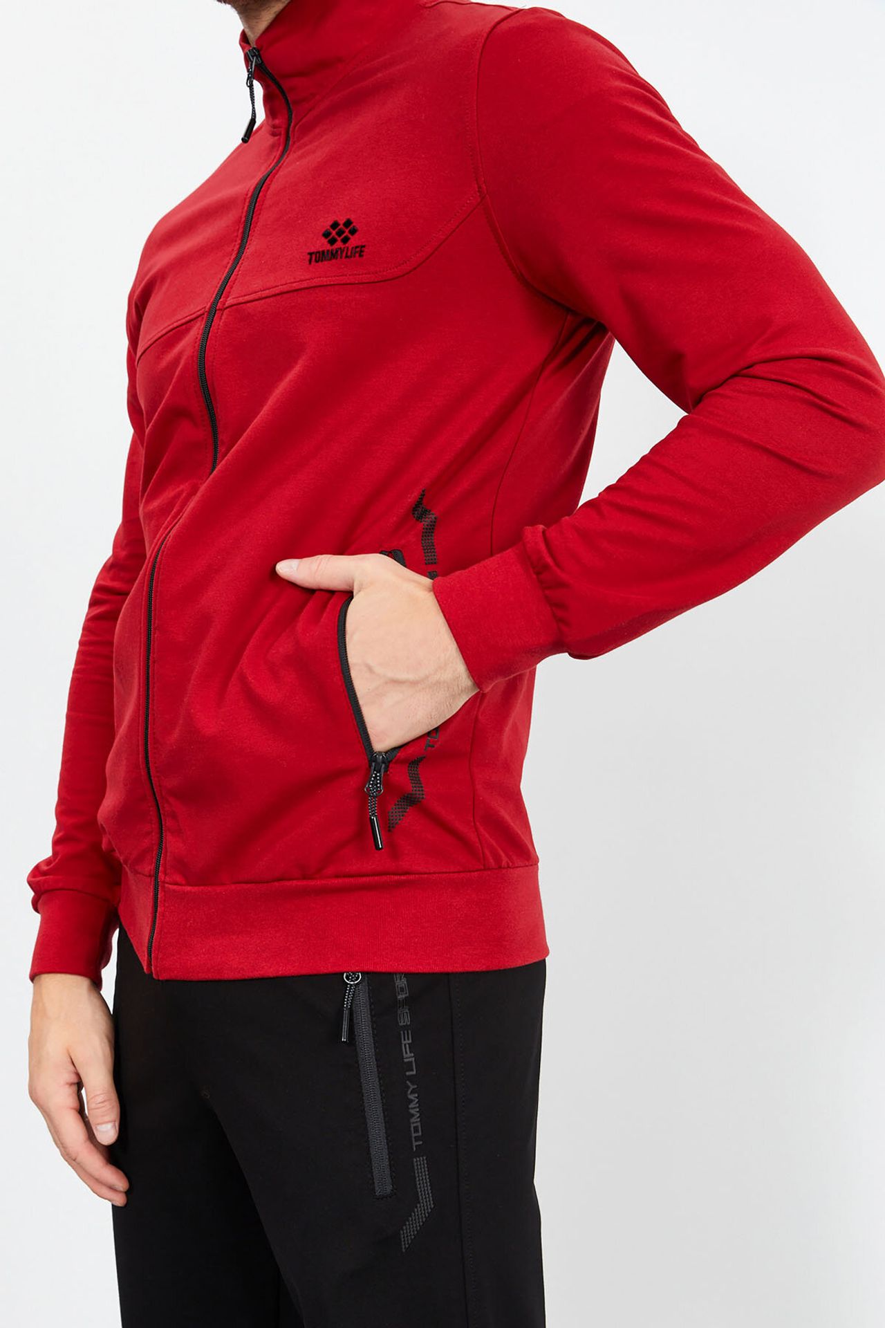 TOMMY Men's Zip-Front Sweatshirt And Pants Set 6