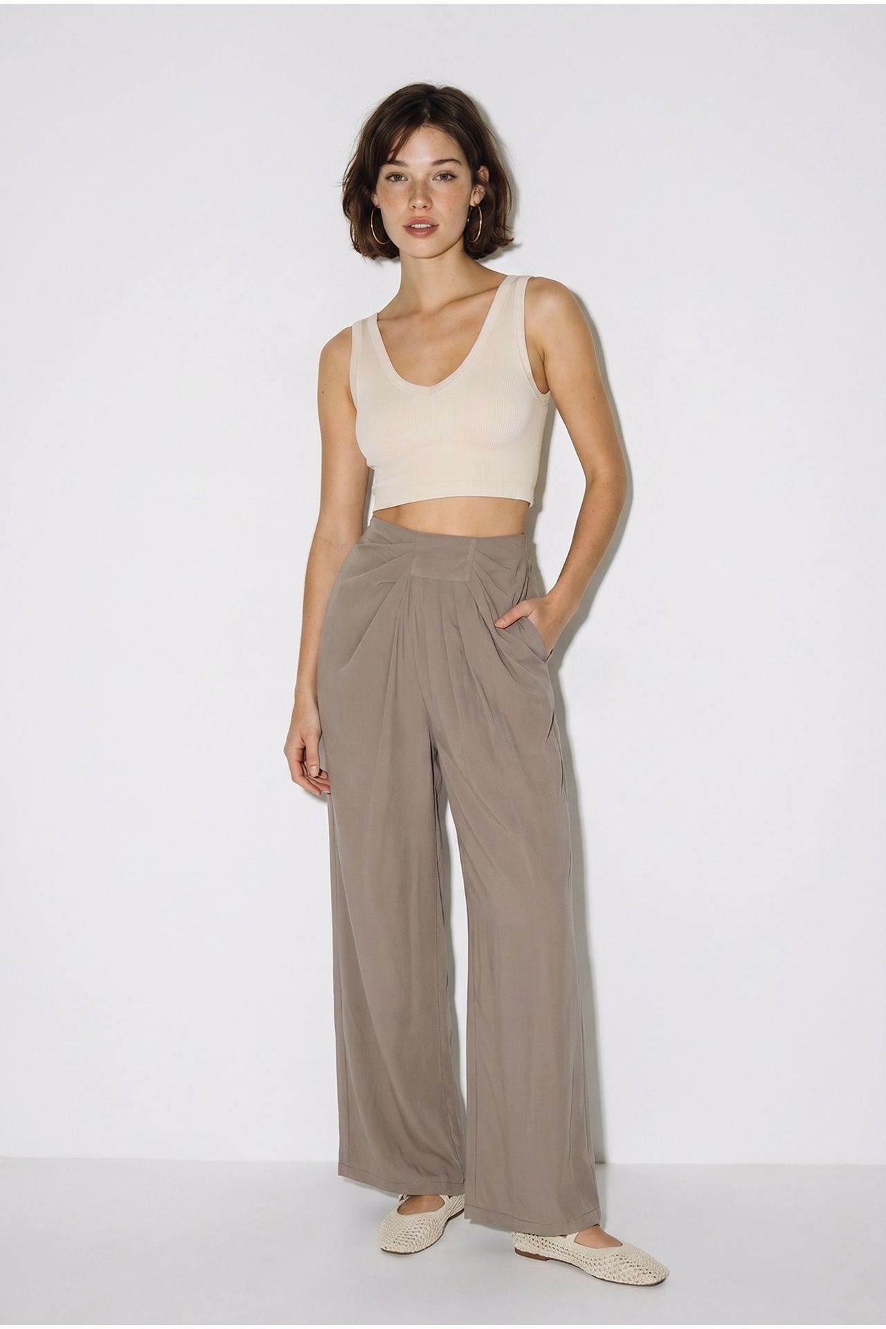 LUCCI Women’s High Waist Wide Leg Pants 3
