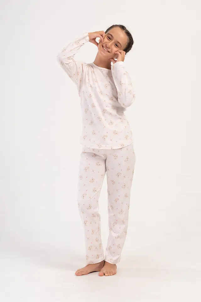 YAKE Baskılı İki Parçalı Pijama Takımı