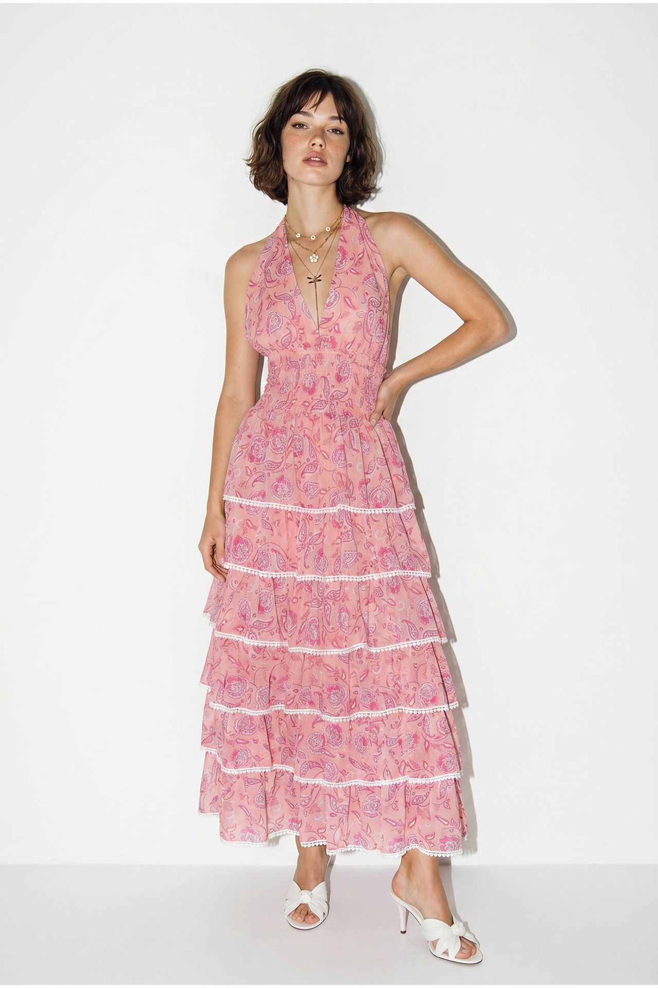LUCCI Paisley Halter Maxi Dress 1