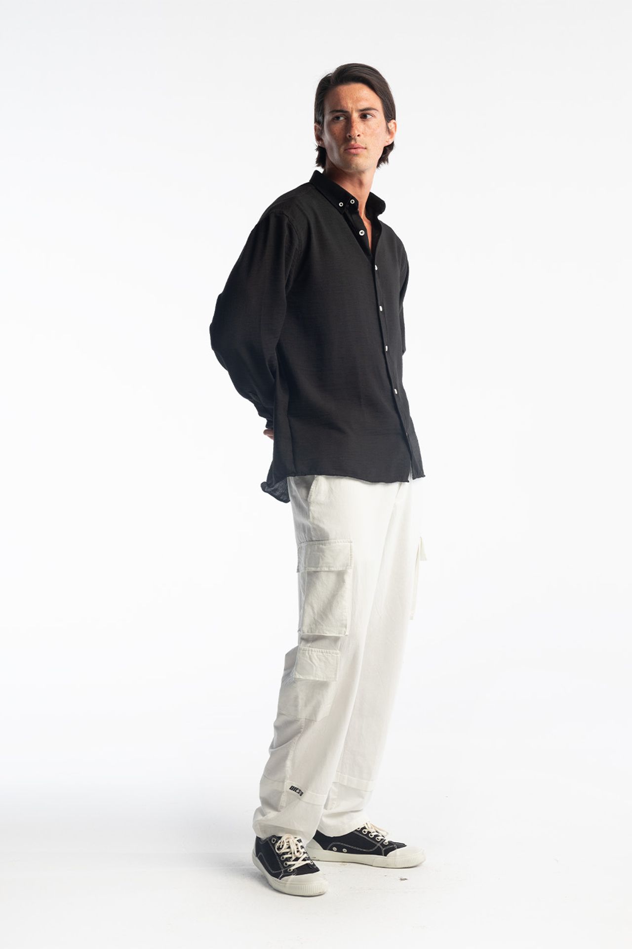 GIESTO Oversized Button-Up Long Sleeve Shirt 3