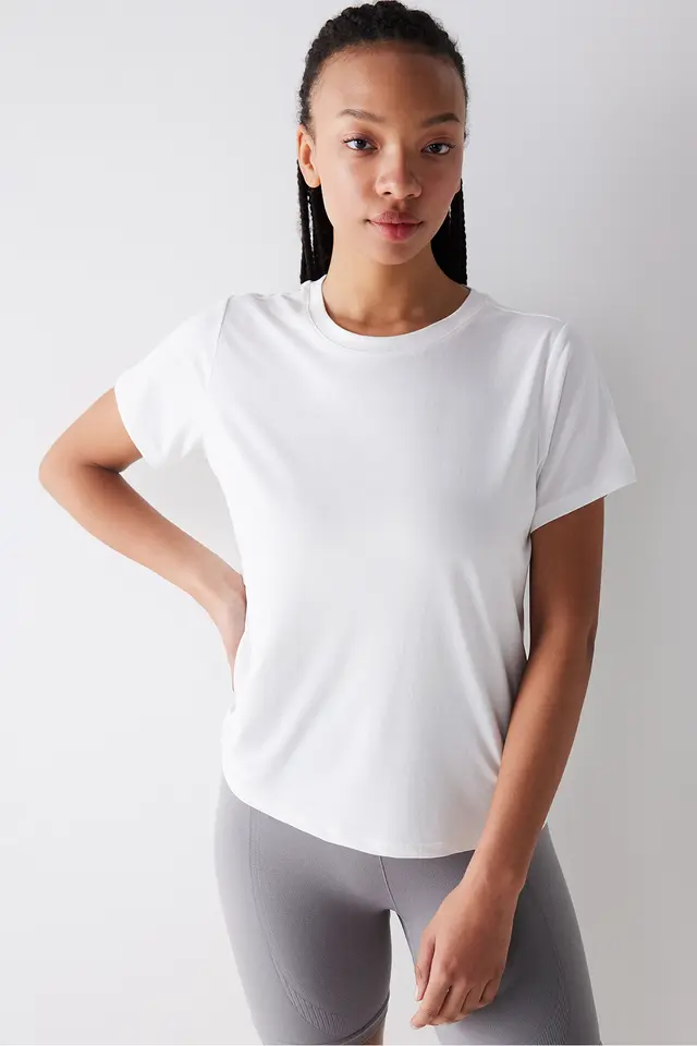 PENTI Broken Crew Neck Loose Modal T-Shirt