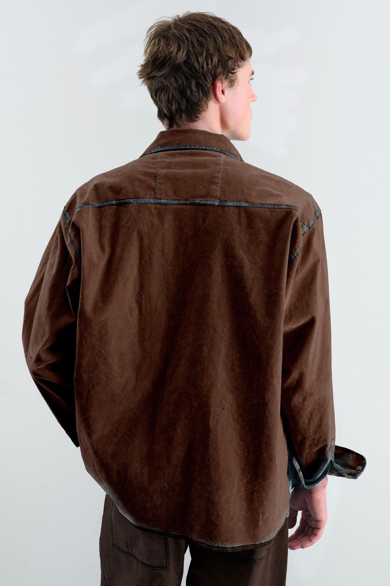 GIESTO Textured Button-Up Long Sleeve Shirt 3