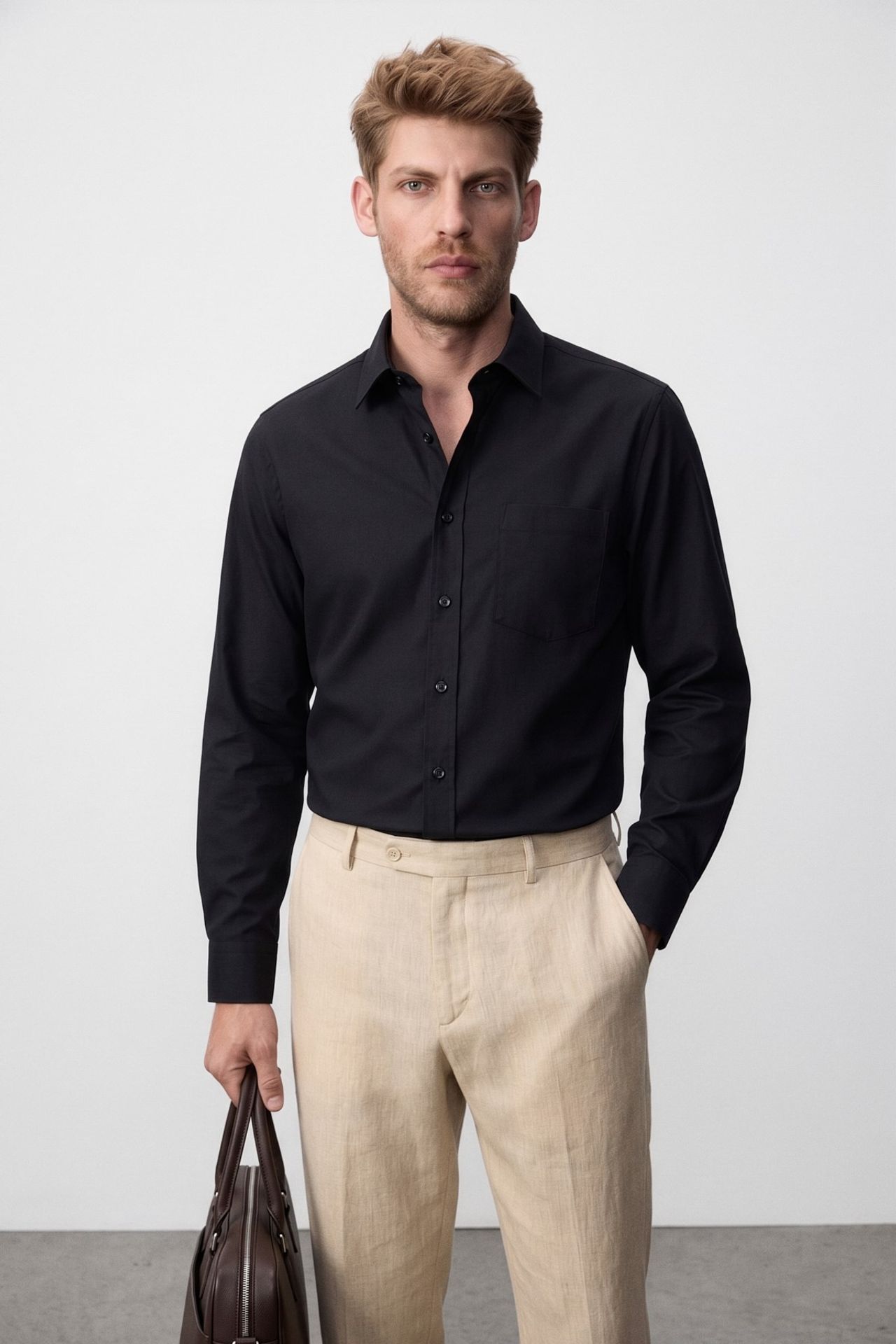 GRIMELANGE Long Sleeve Shirt With Pocket 2