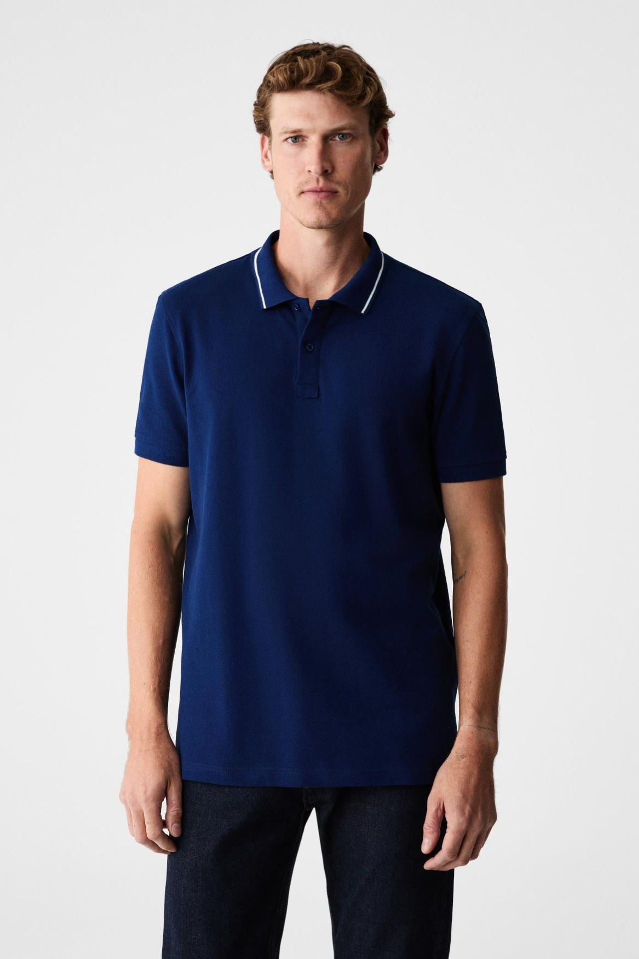 GRIMELANGE Polo Yaka Çizgili Tişört 2