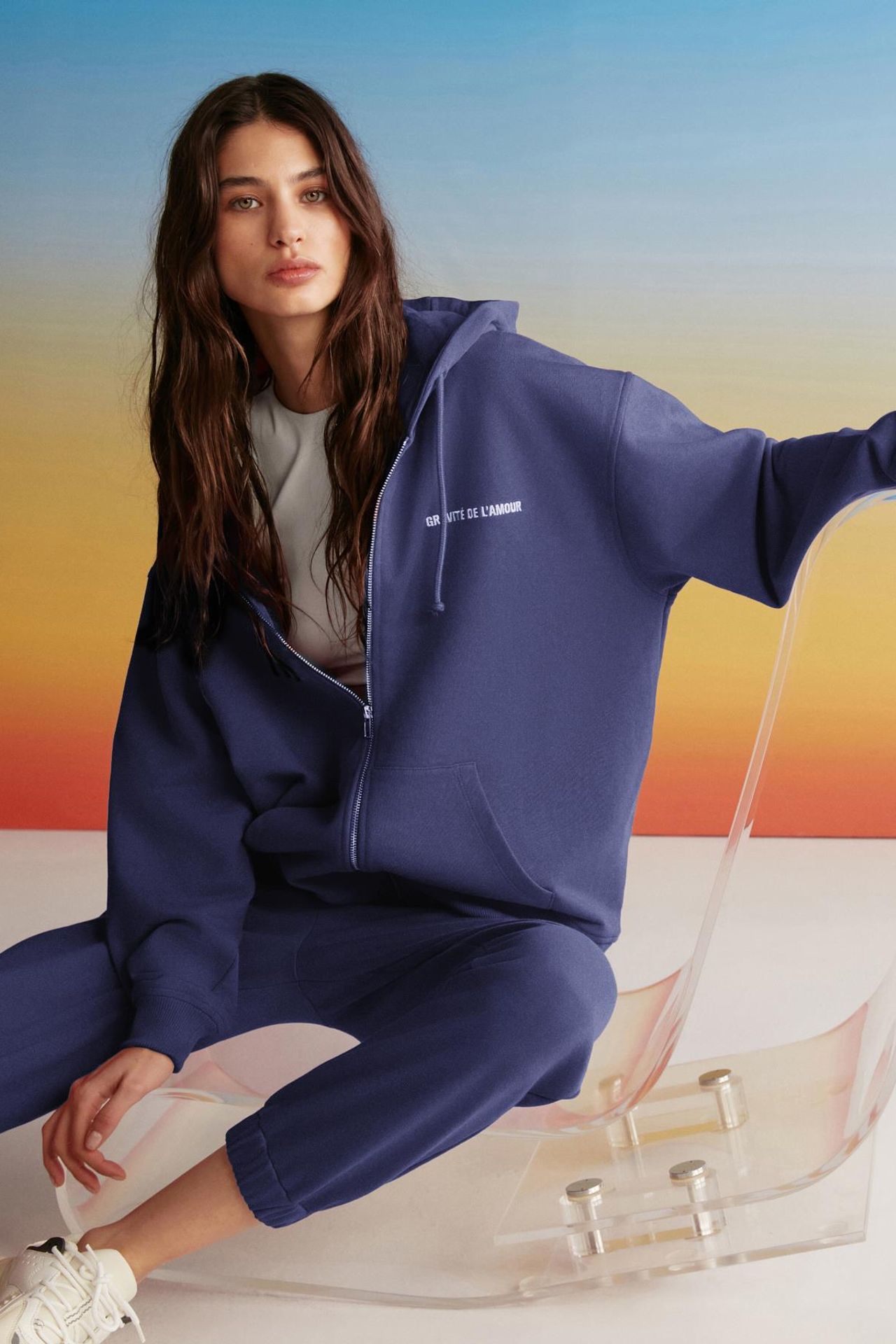 GRIMELANGE Hooded Zip-Front Oversized Sweatshirt 4