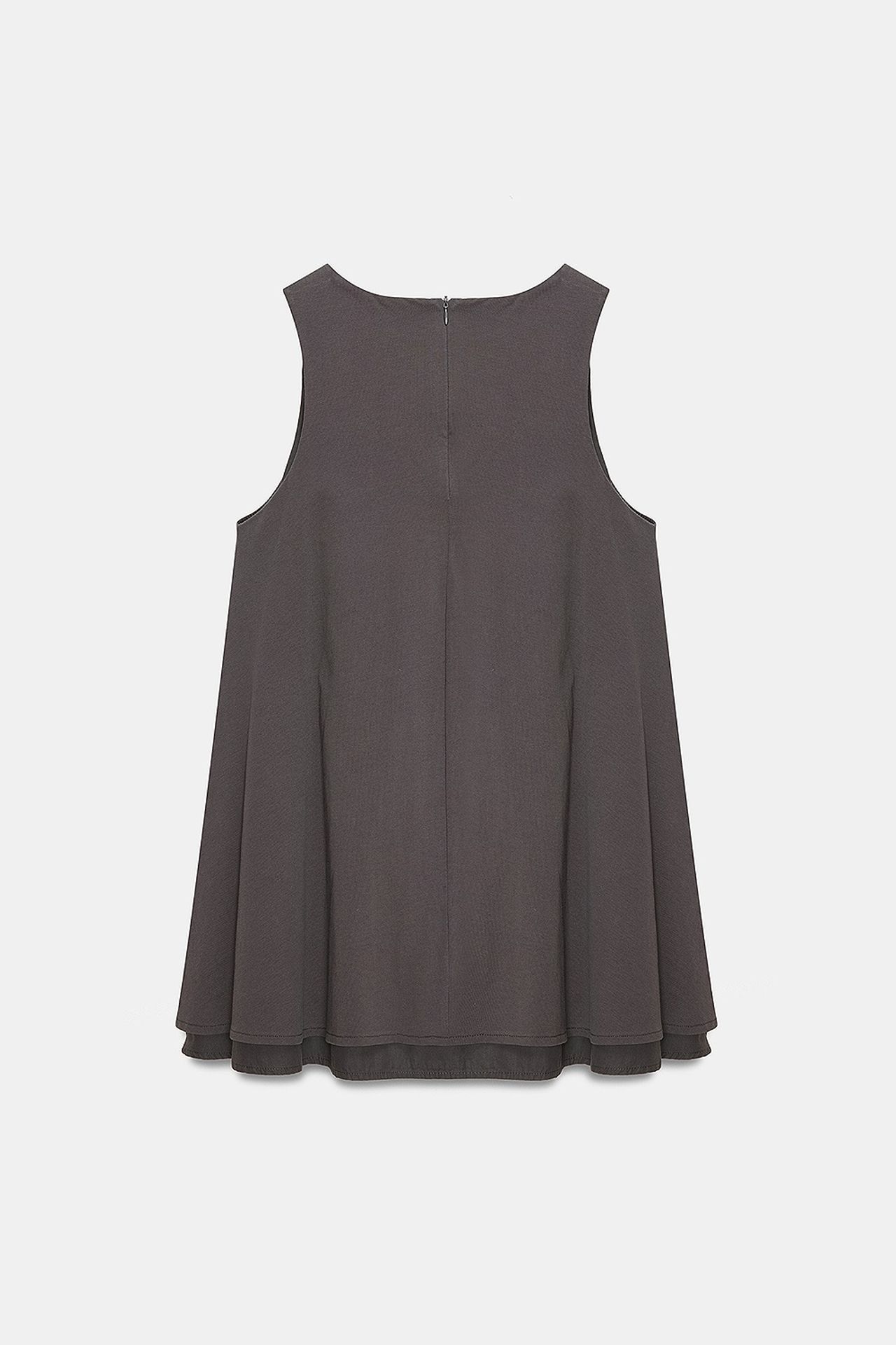 DILVIN Cotton Poplin Sleeveless Mini Shift Dress 6