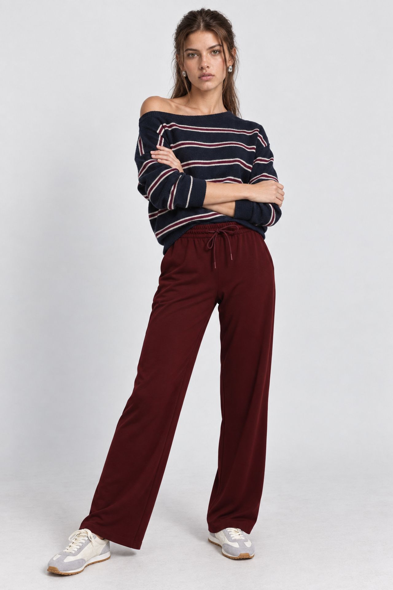 ISTANBUL Wide Leg Drawstring Waist Sweatpants 2