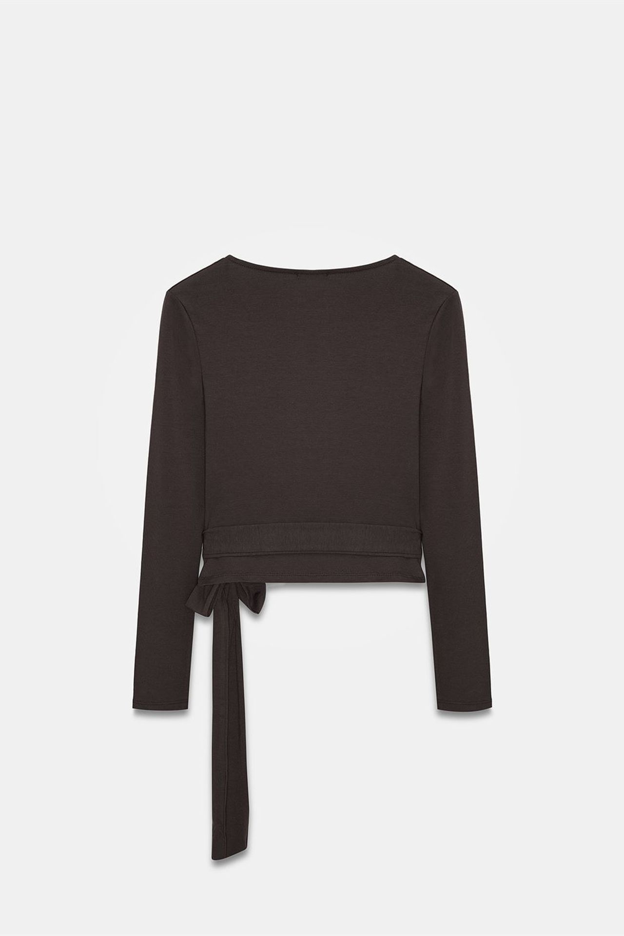 DILVIN Women’s Crop Wrap Blouse With Tie Detail 6