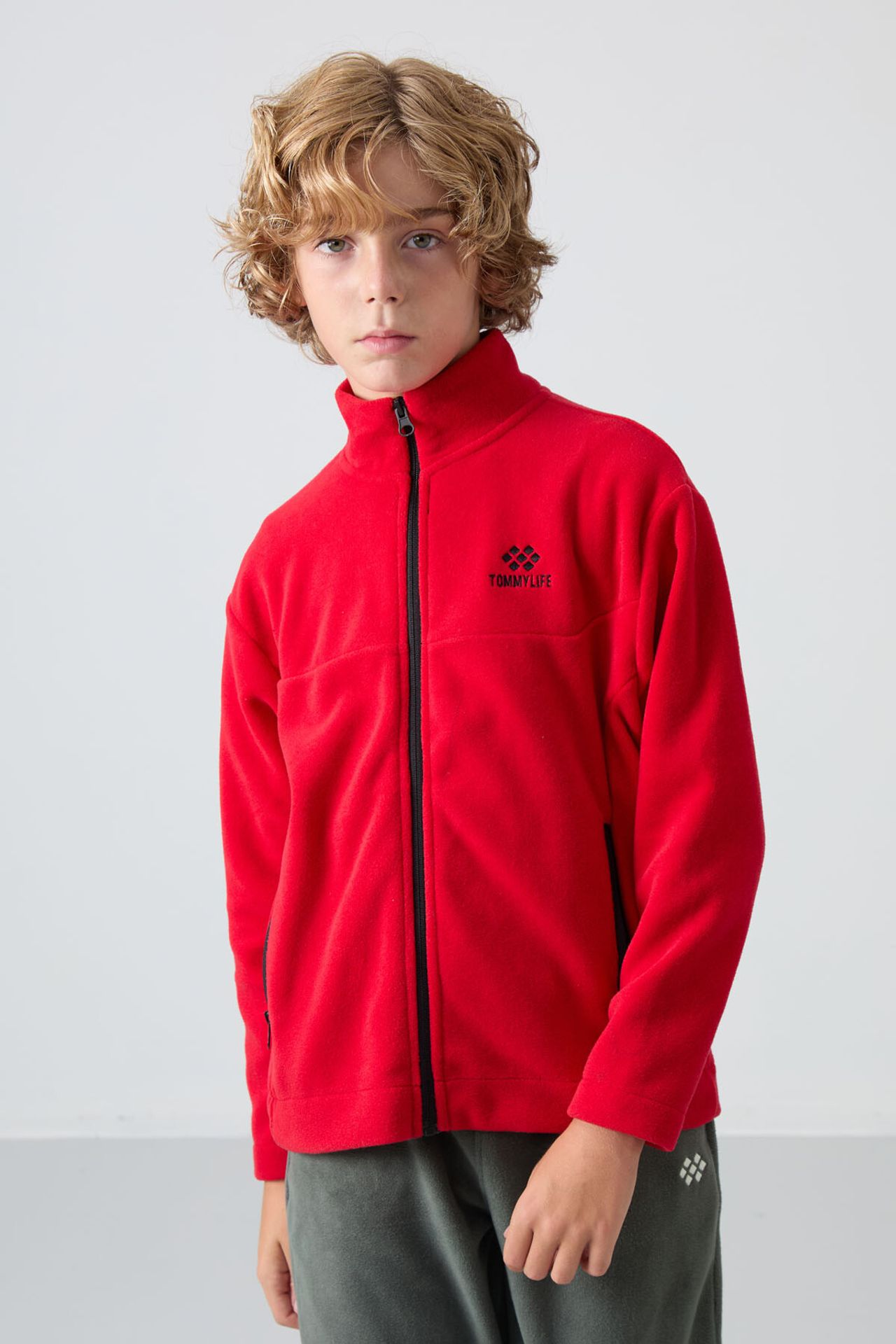 TOMMY Youth Zipper Collar Sweatshirt 1