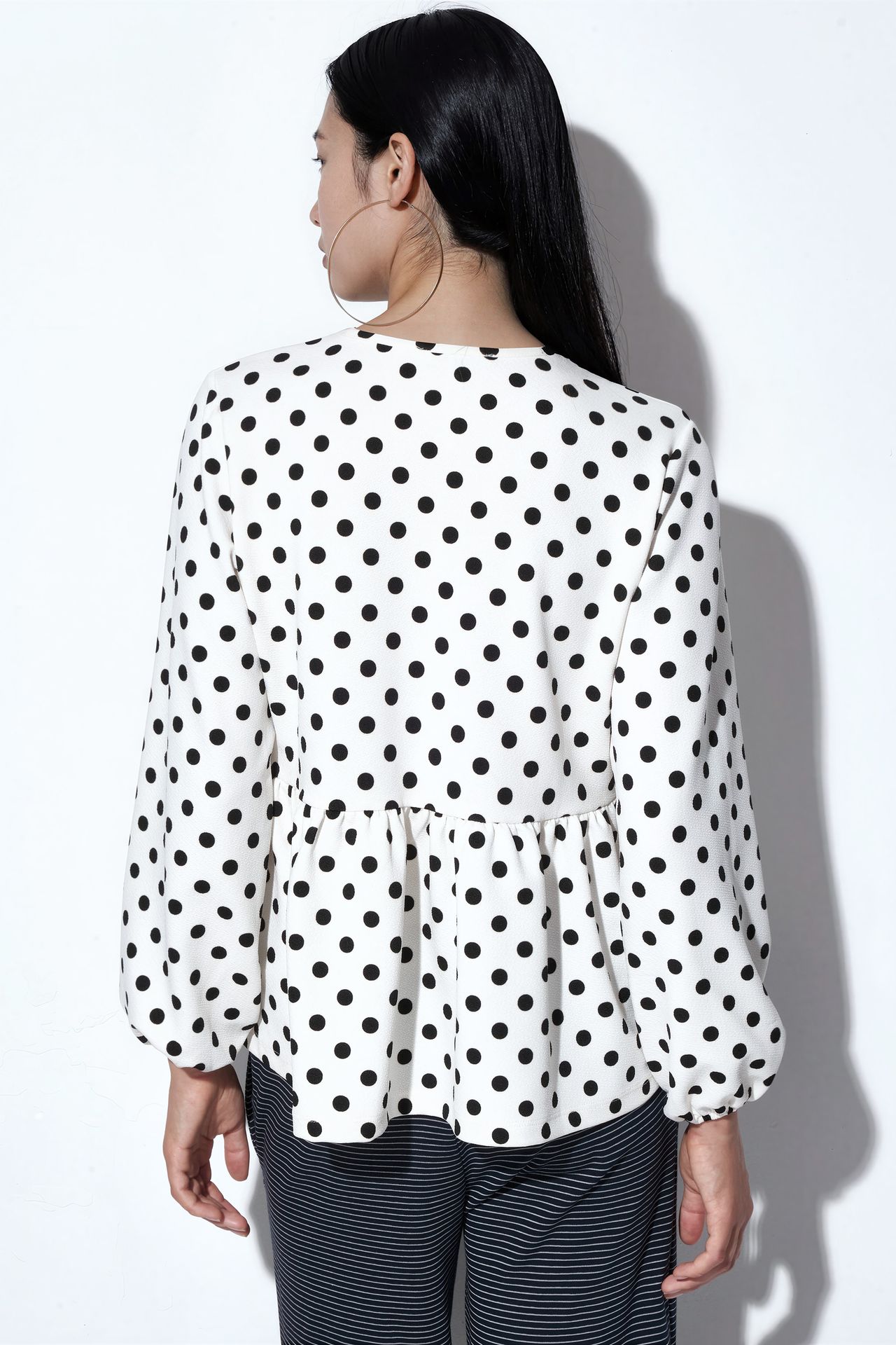 BDART Polka Dot Crepe Tie-Detail Blouse 3
