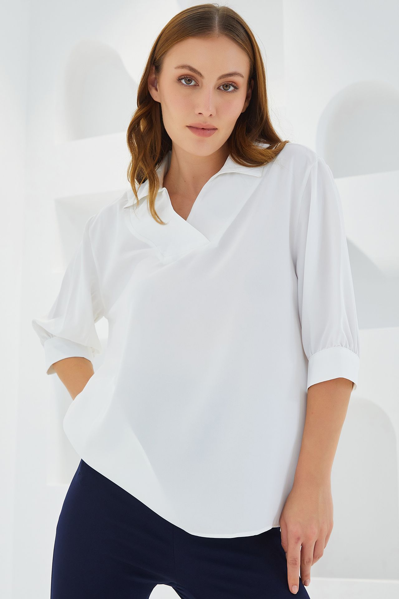 BDART Polo Collar Loose Fit Blouse 3