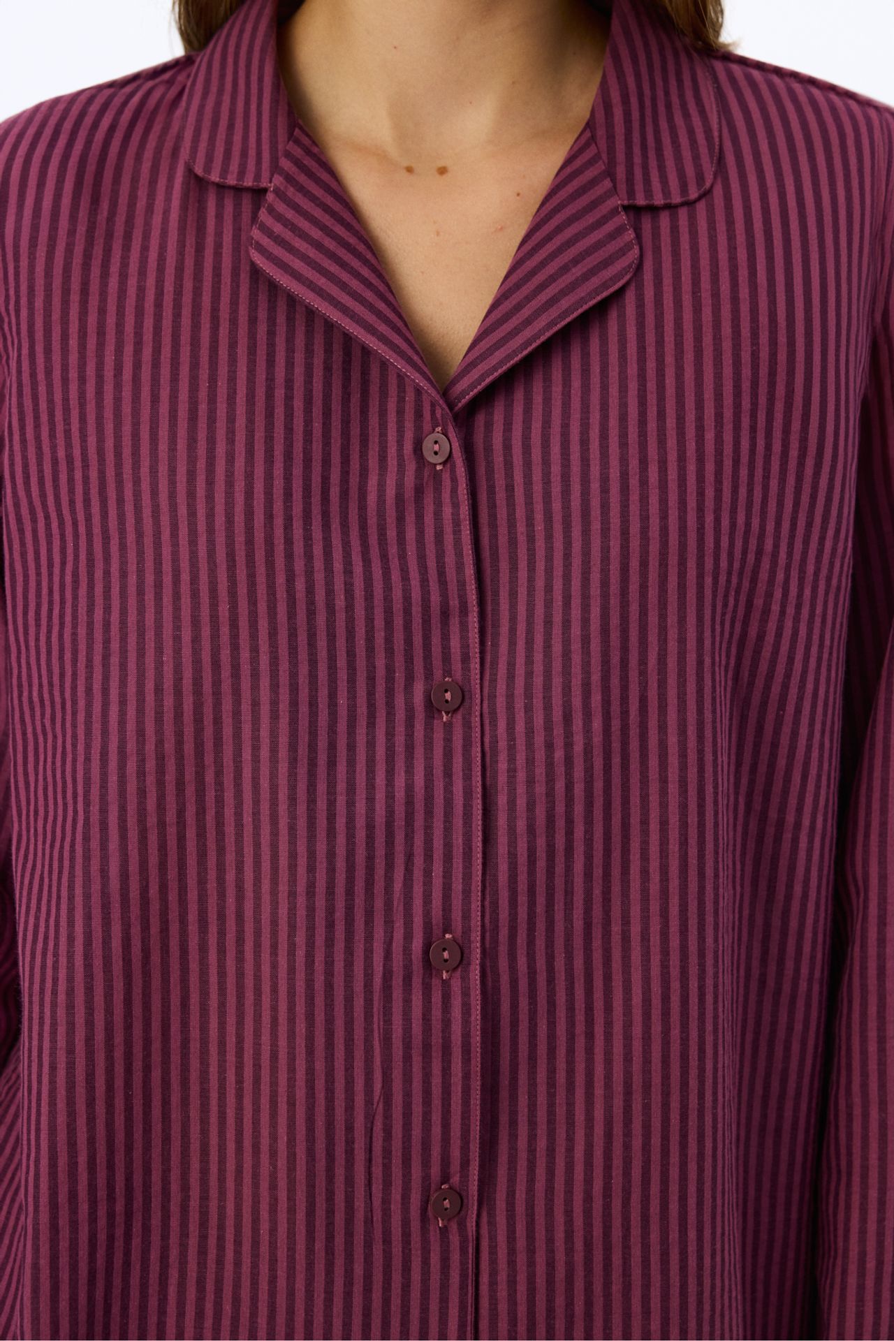 PENTI Lea Striped Long Sleeve Shirt Trousers Pyjama Set 2