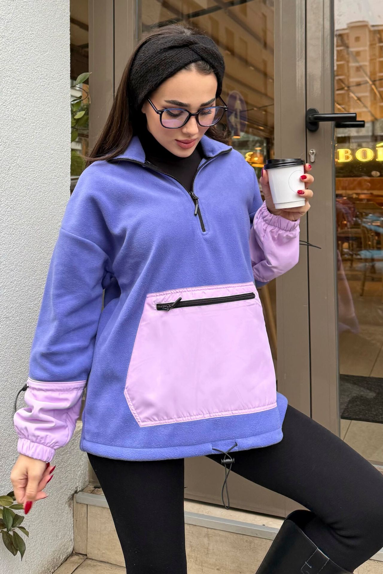 TOMMY Oversized Plush Half-Zip Sweatshirt 3