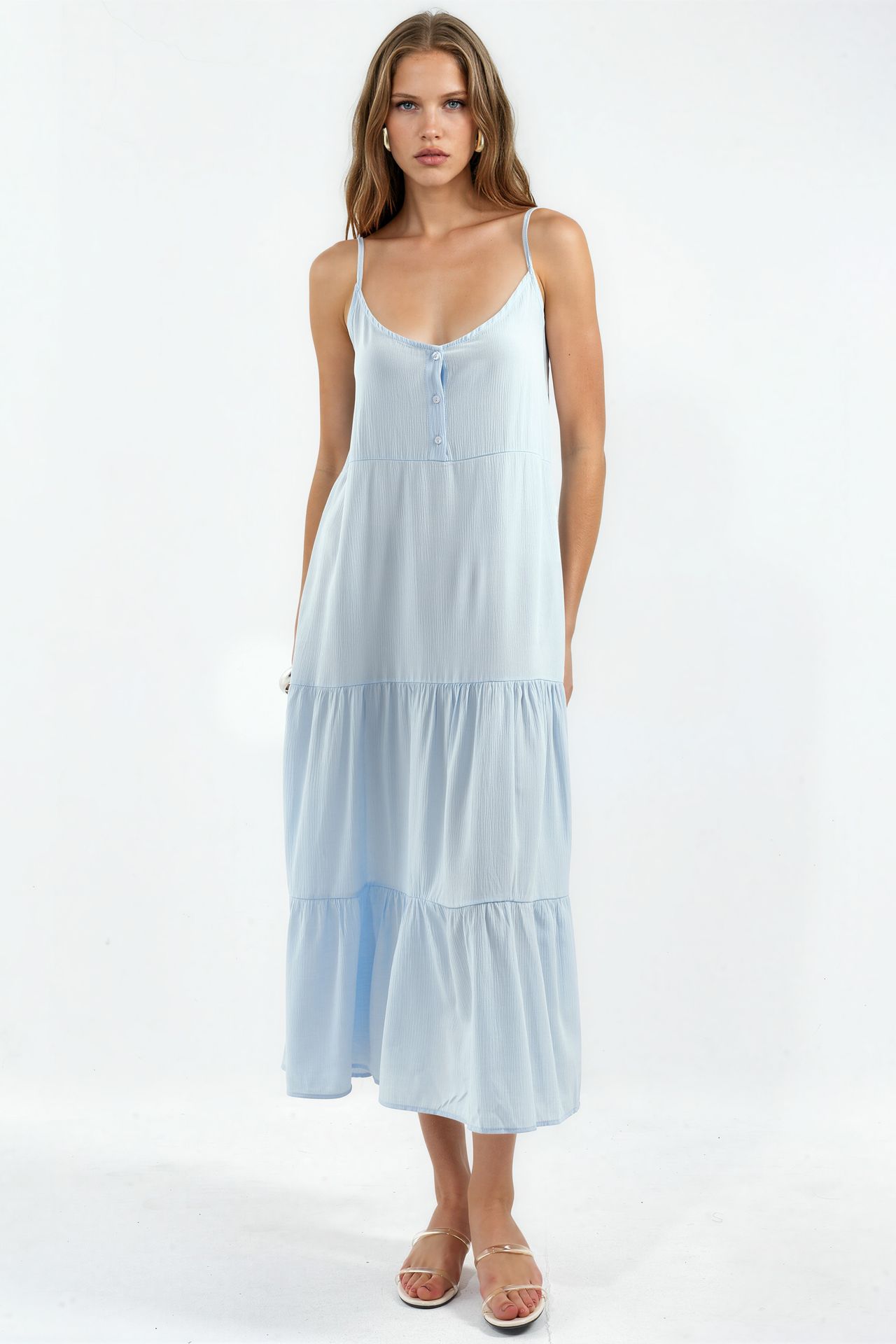 BDART Loose Fit Midi Dress with Square Collar 1