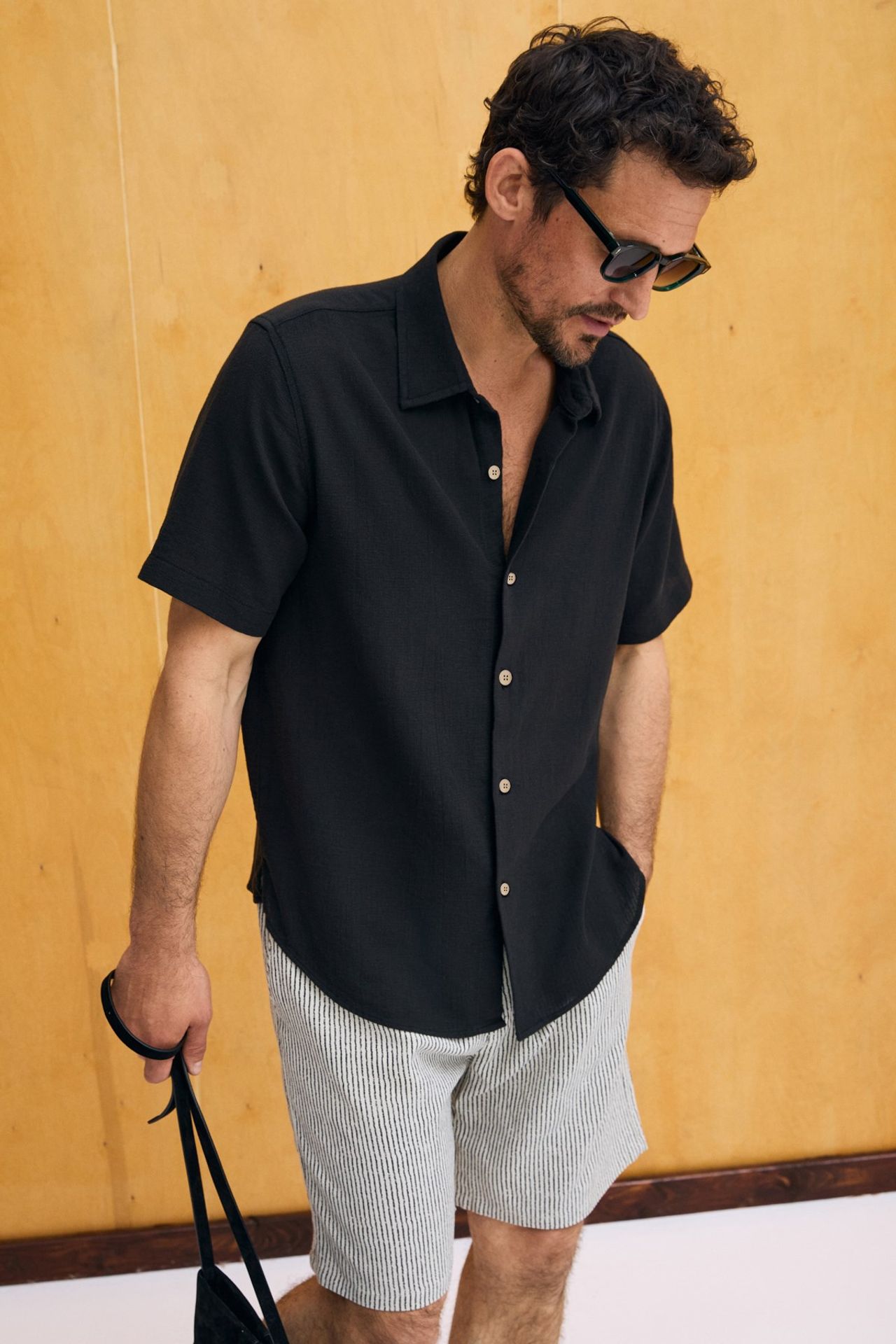 GRIMELANGE Short Sleeve Button Shirt 2