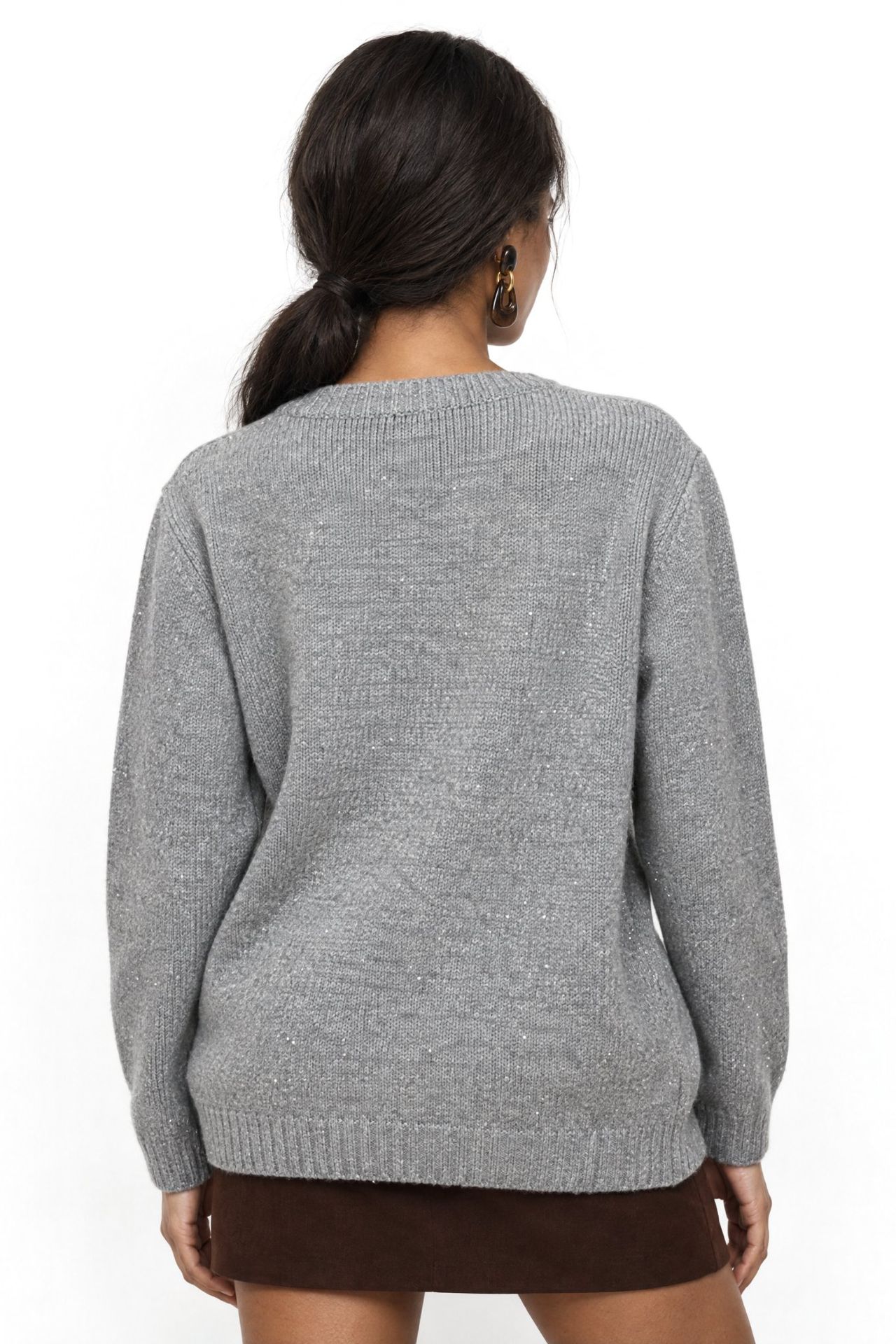 MIXRAY Oversized Ribbed Knitwear Cardigan