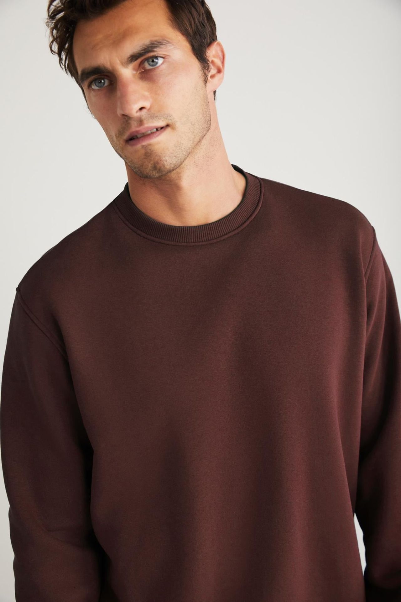 GRIMELANGE Bisiklet Yaka Nervürlü Sweatshirt 4