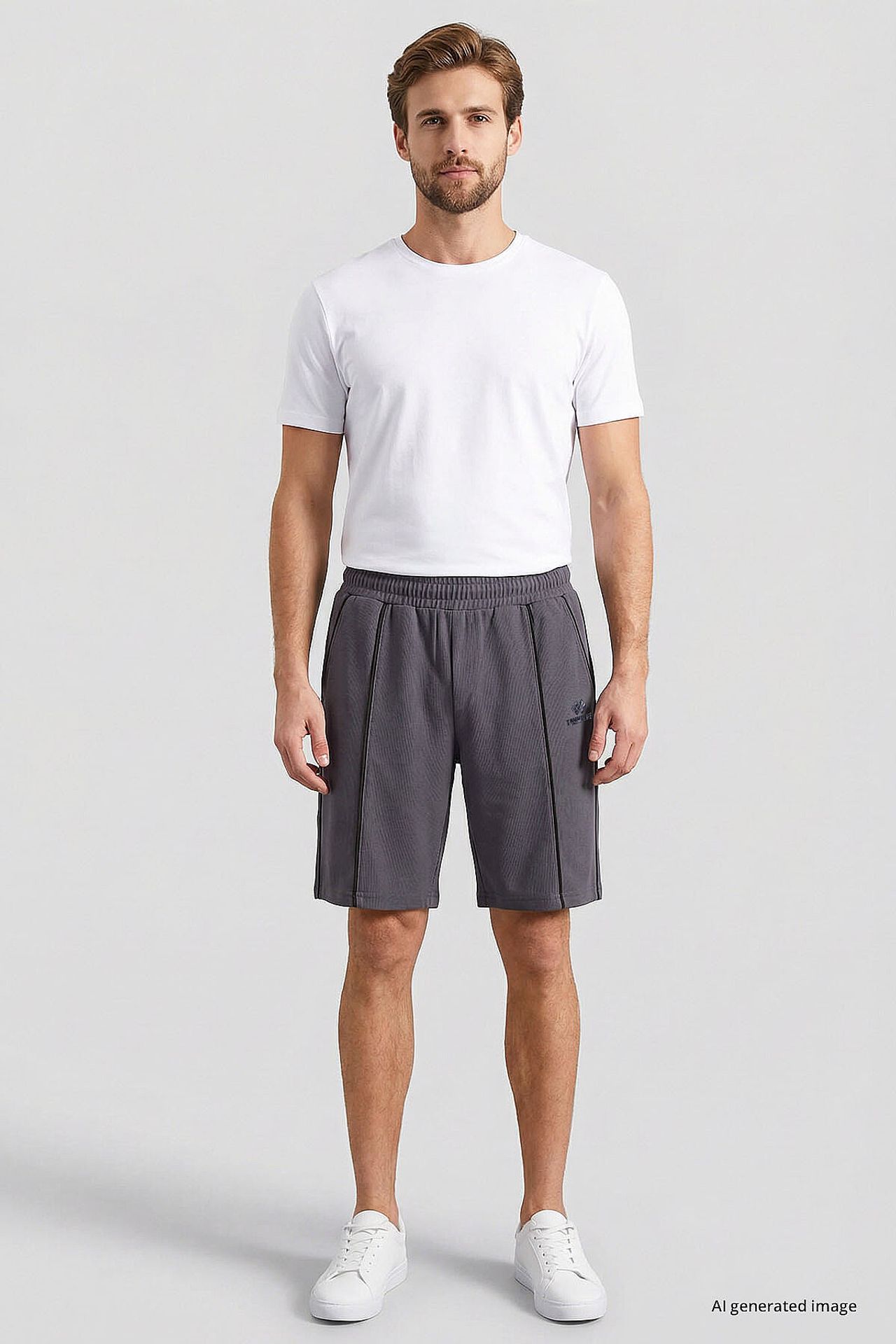 TOMMY Men's Mid Waist Wide Leg Shorts 2