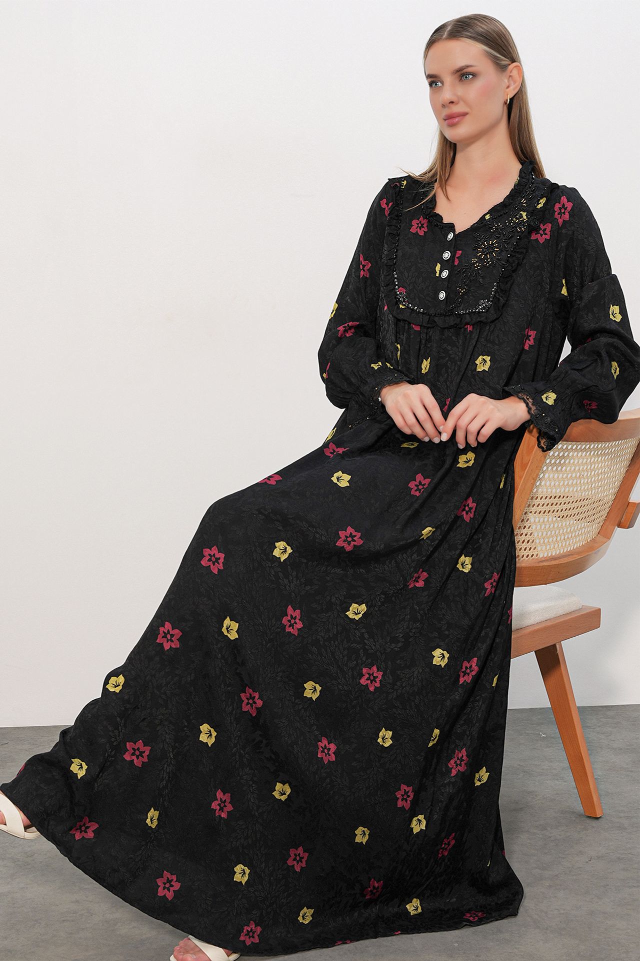 BDART Women's Floral V-Neck Maxi Dress 2