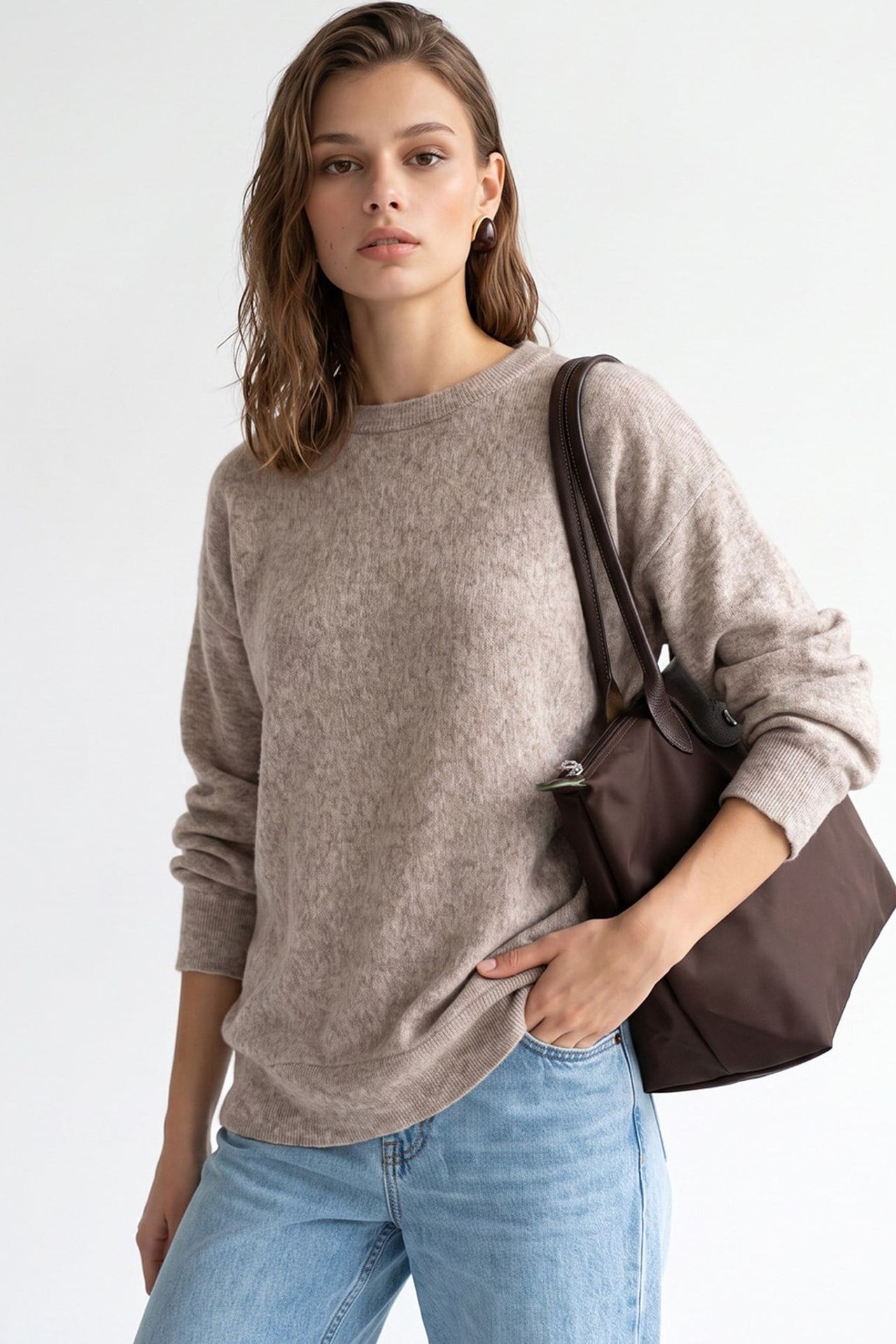 MIXRAY Women's Wool Blend Sweater 4