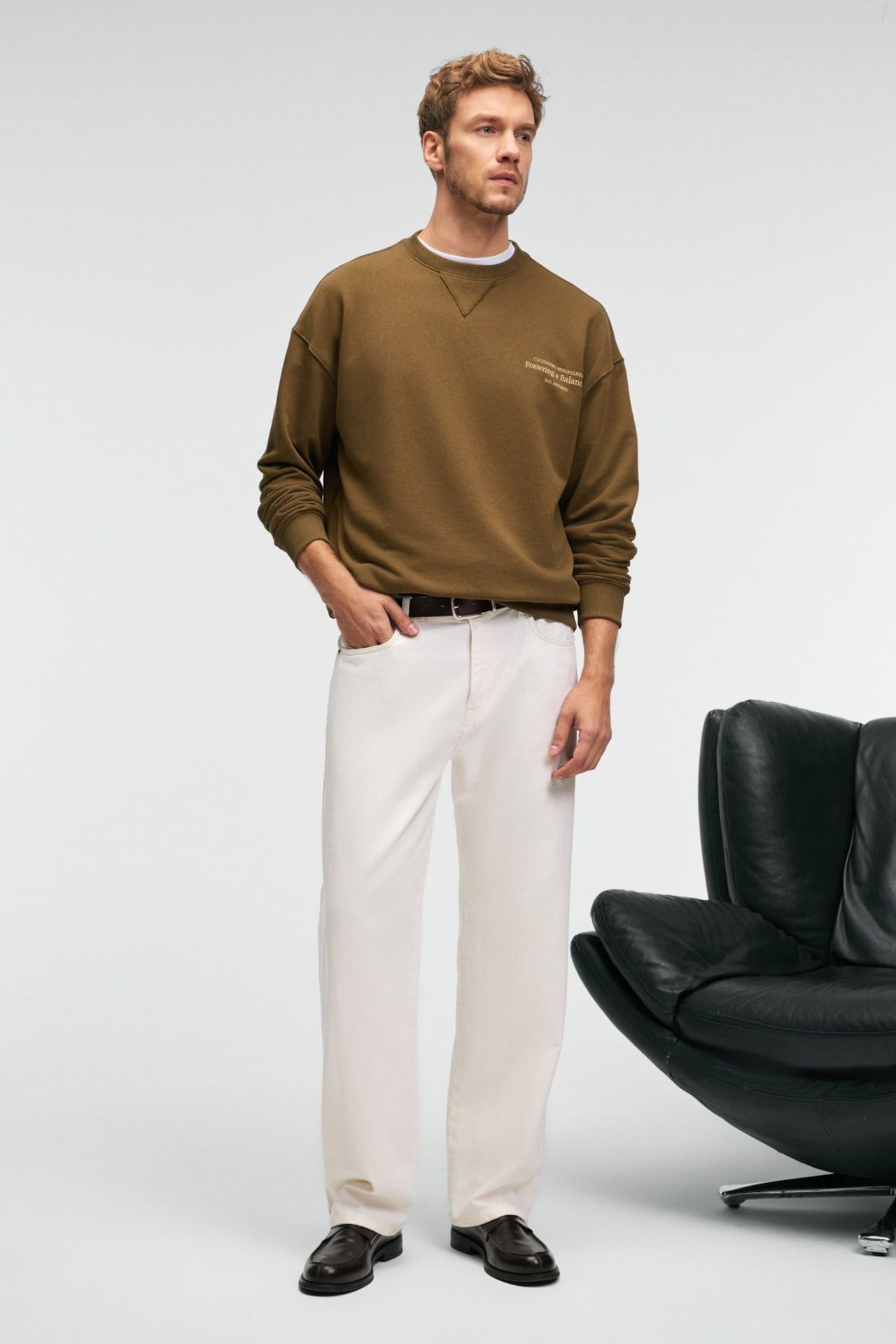 GRIMELANGE Fitilli Bisiklet Yaka Sweatshirt 1