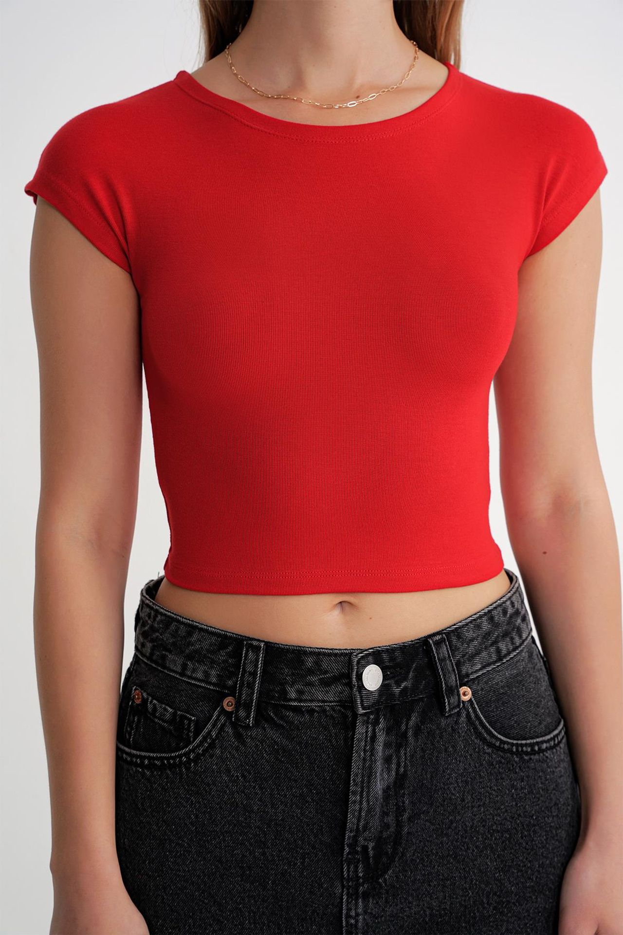 MIXRAY Slim Fit Crop T-Shirt 5