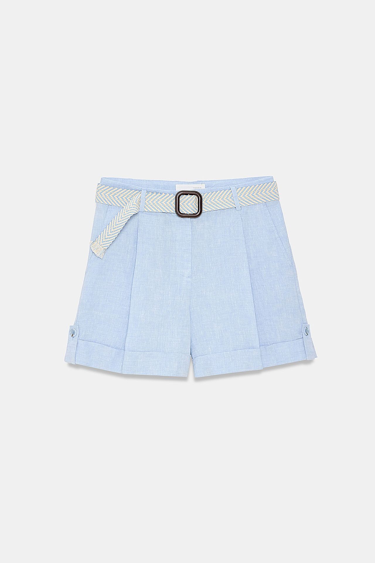 DILVIN Women's Linen High-Waist Tailored Shorts 5