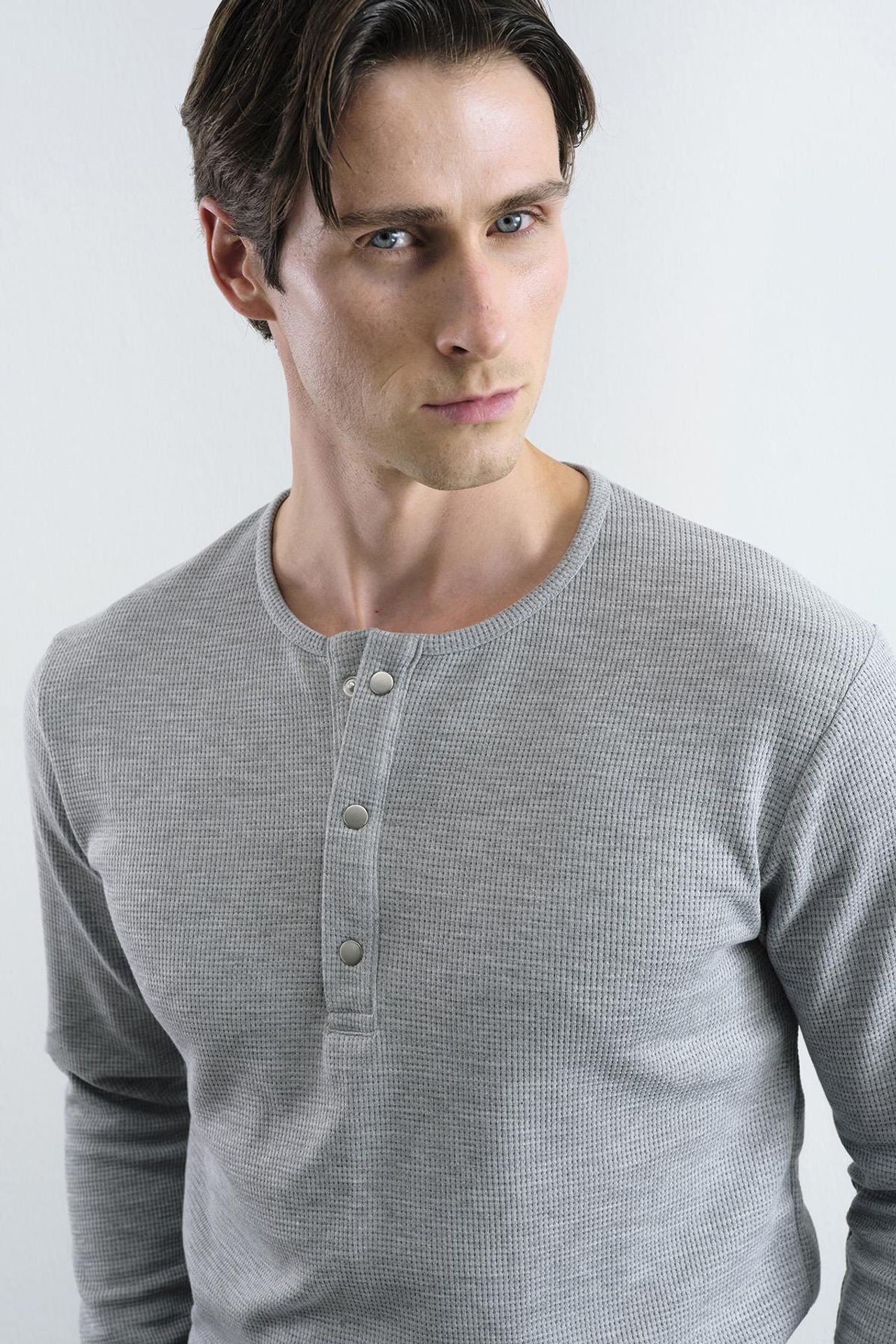 GIESTO Comfort Fit Button Collar Long Sleeve T-Shirt 4