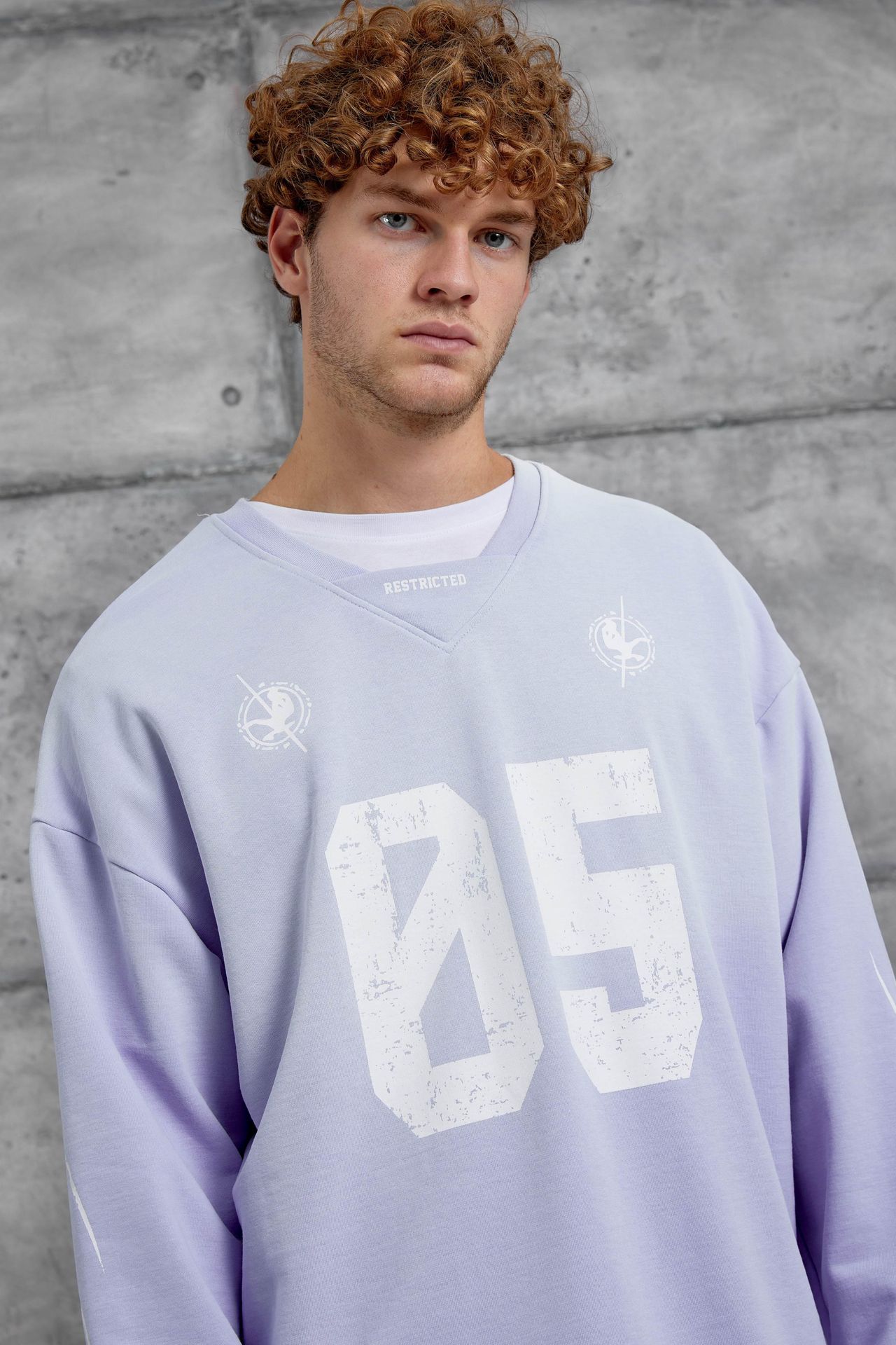 NOMARC Baskılı Oversize Bisiklet Yaka Sweatshirt 4