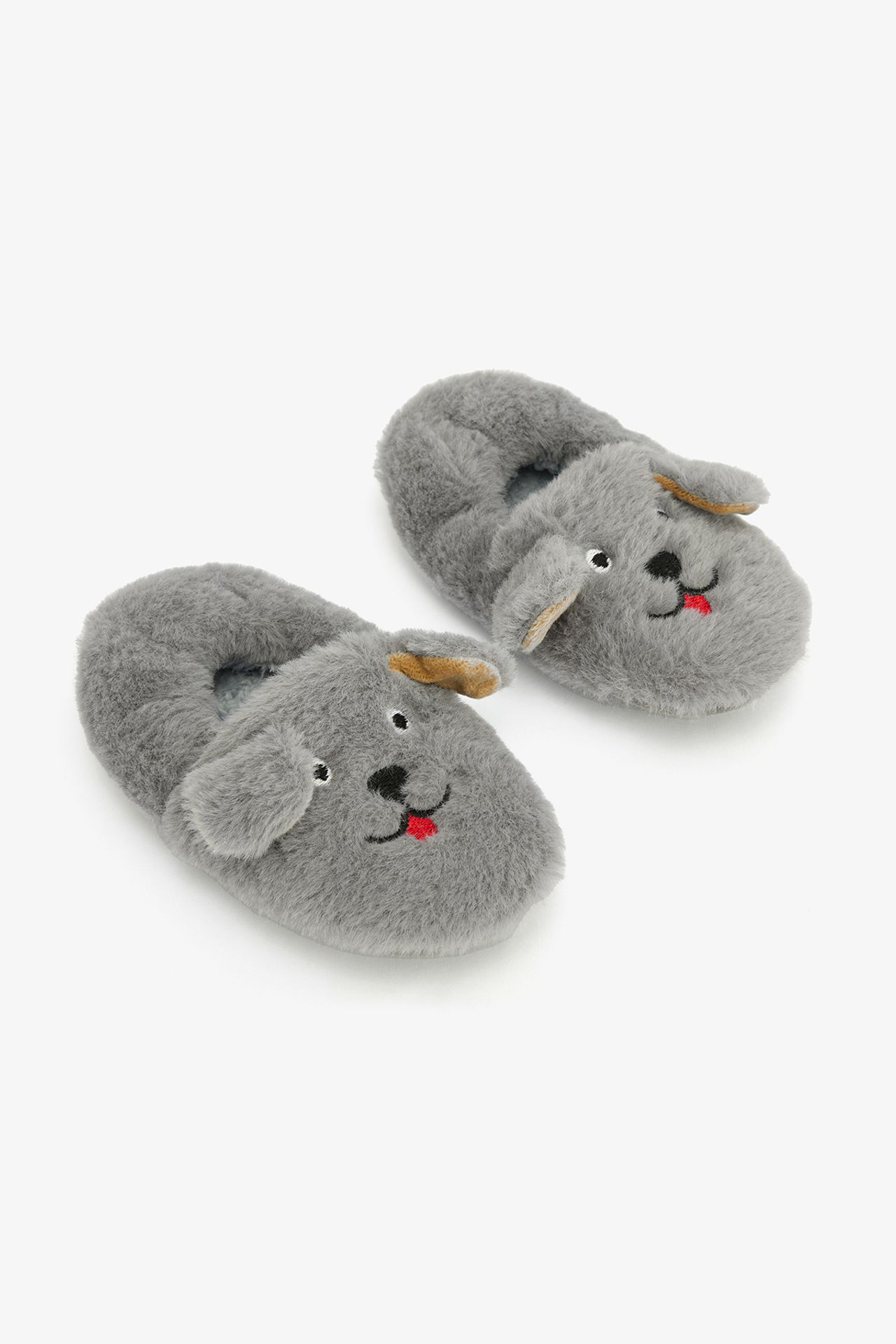 PENTI Boys' Bear Embroidered Soft Textured Slipper Socks 2