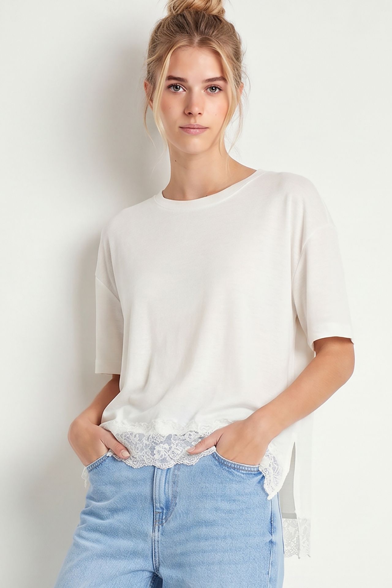 ISTANBUL Oversized Lace Knit Blouse 5