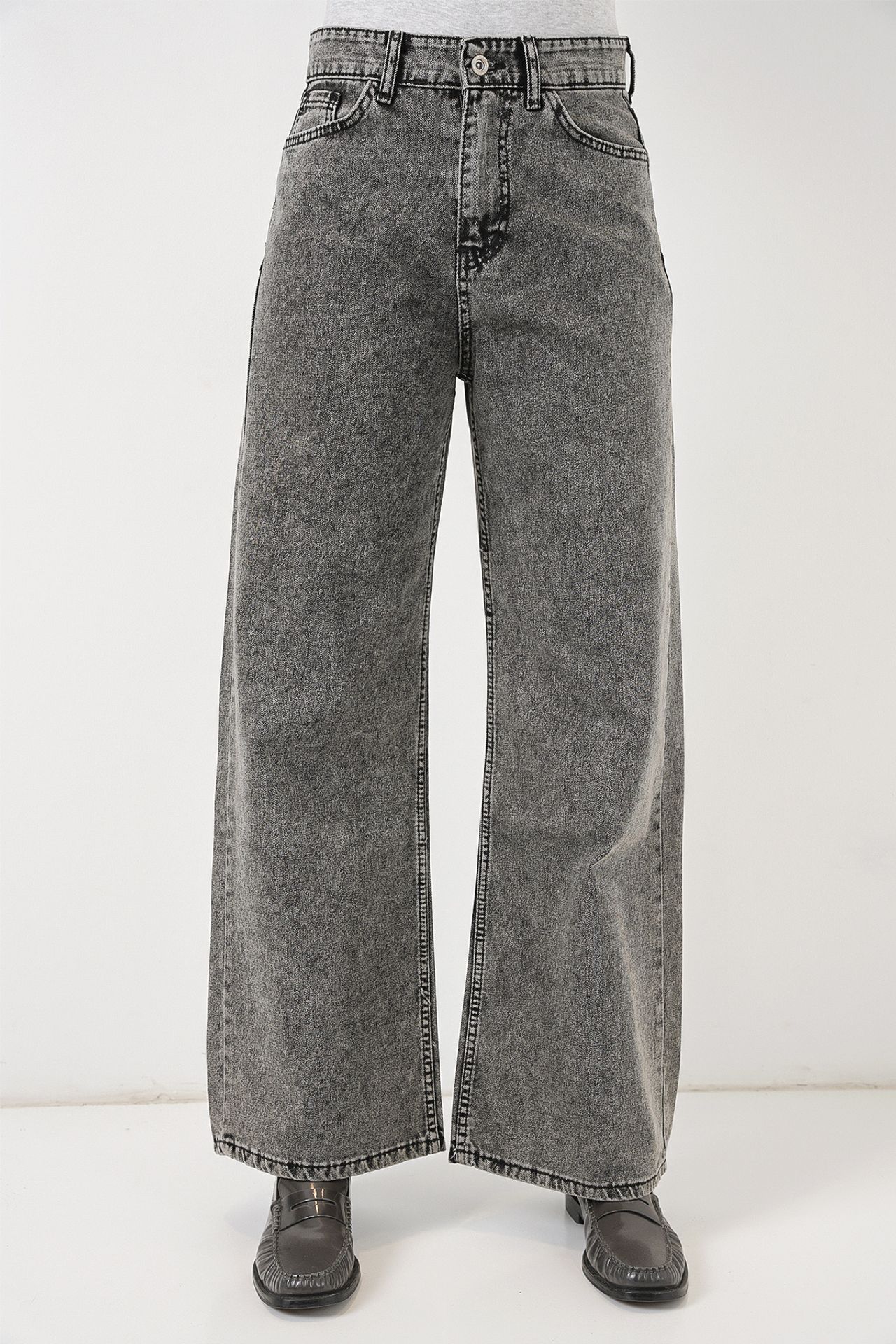 BDART High Waist Loose Fit Wide Leg Denim Jeans 2