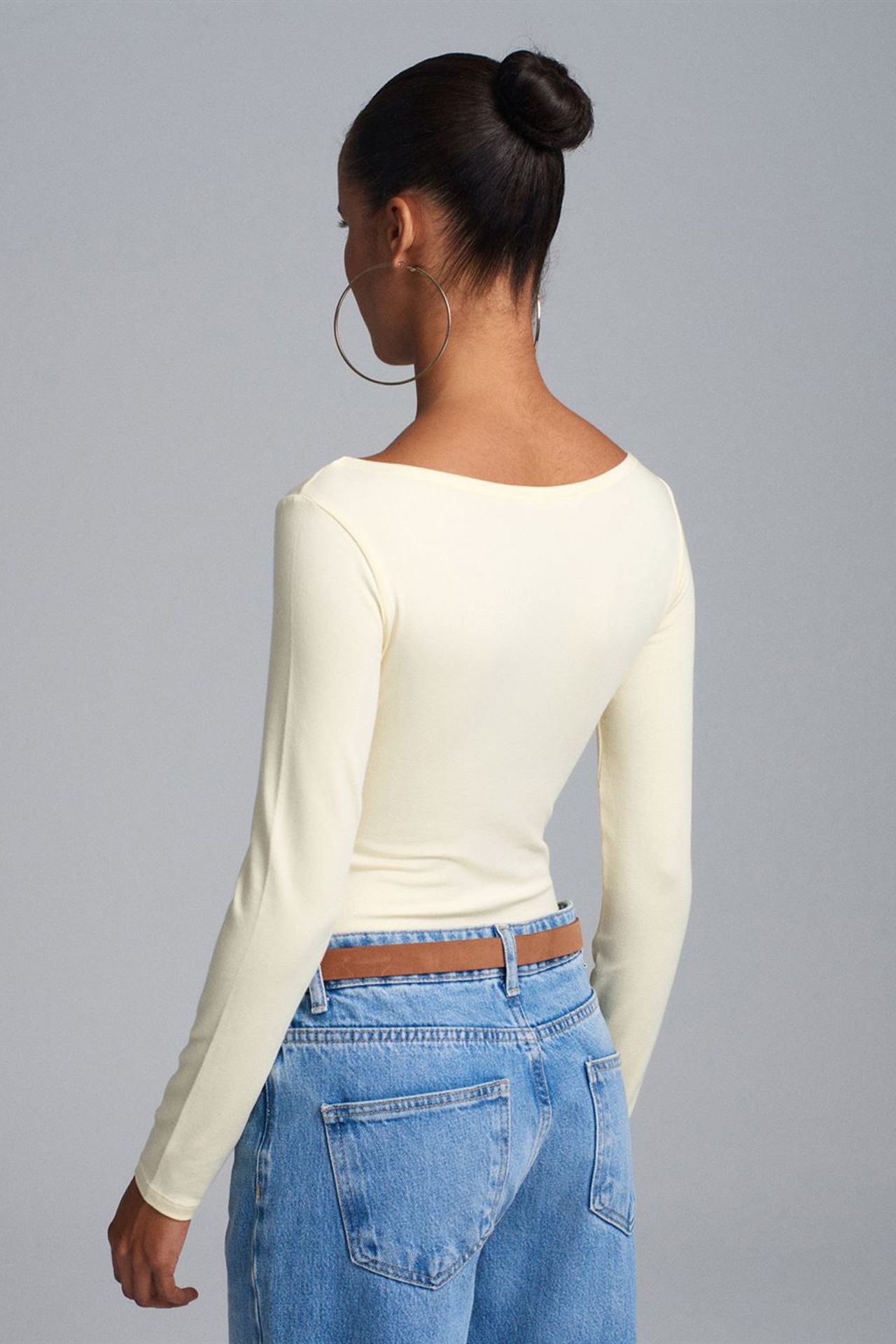 DILVIN Slim Fit Kayık Yaka Body 2