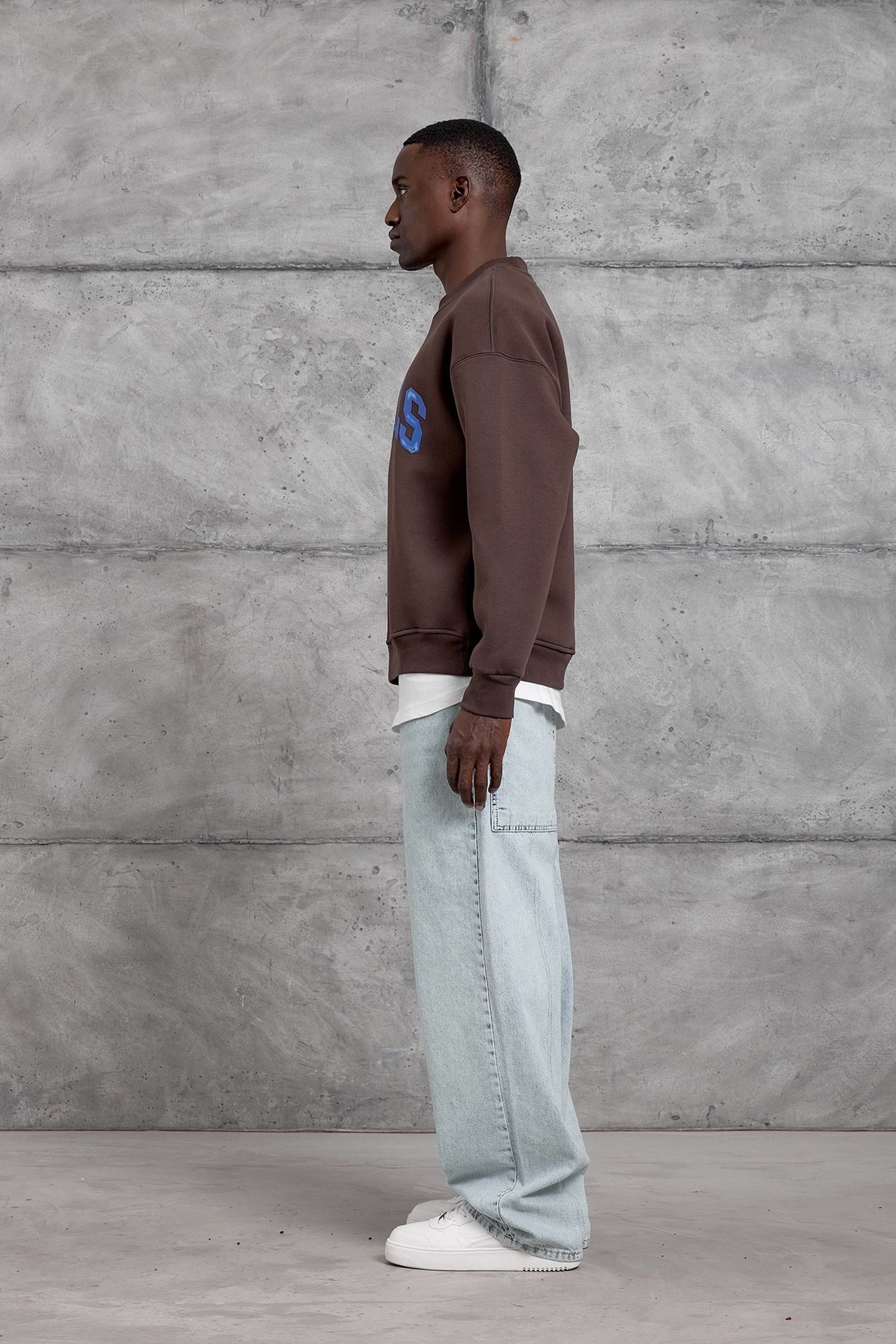 NOMARC Baskılı Geniş Kesim Bisiklet Yaka Sweatshirt 3