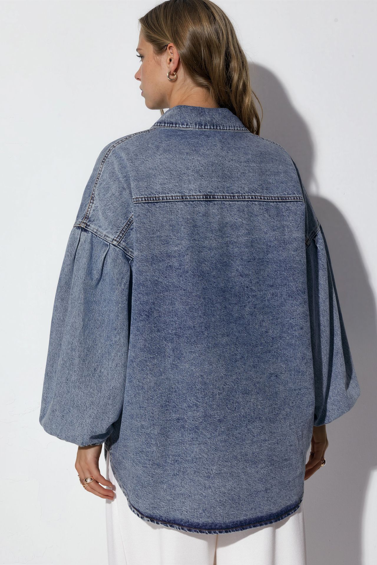 BDART Oversized Denim Jacket with Shirt Collar 3