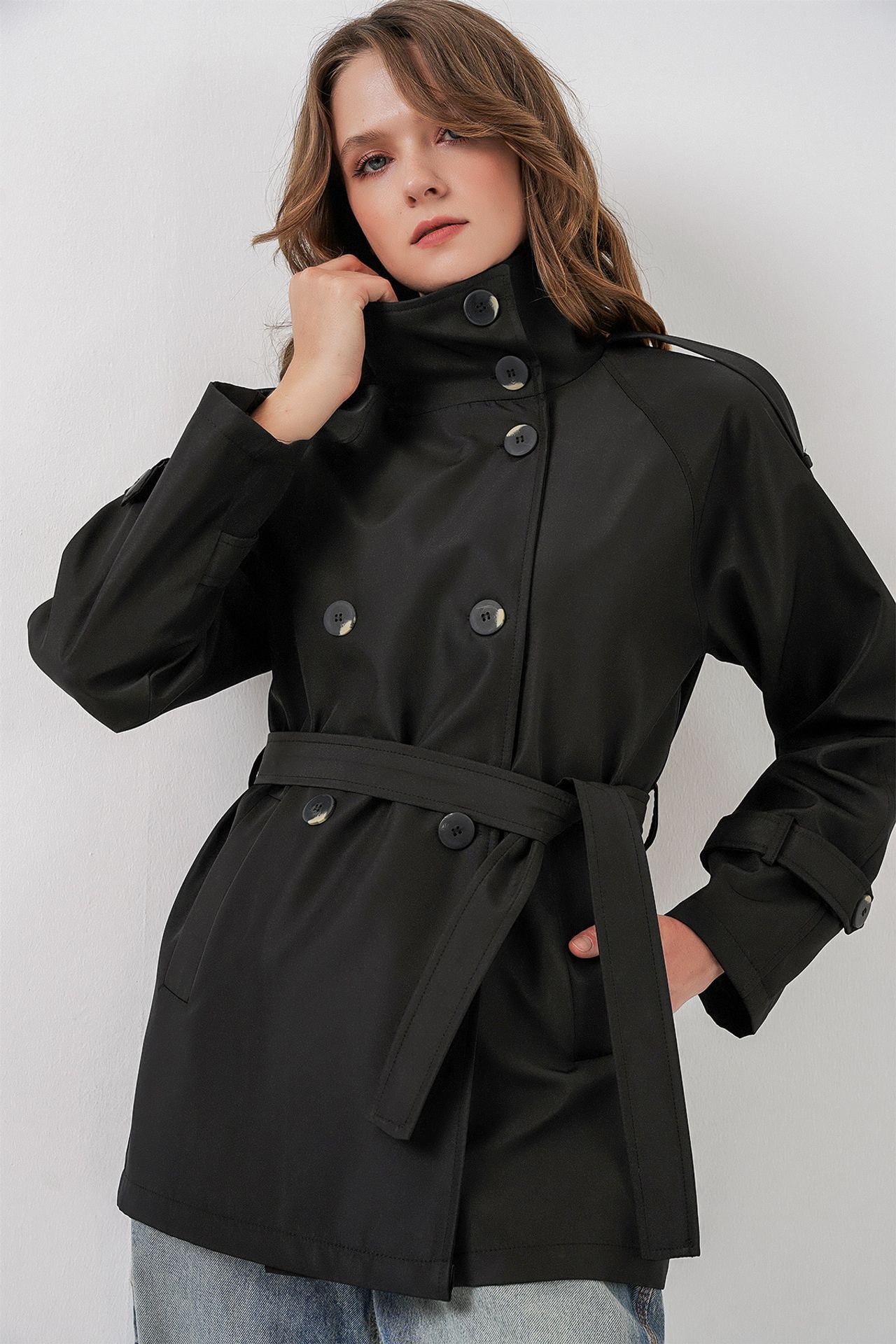 BDART Regular Fit Trench Coat with Jacket Collar 4
