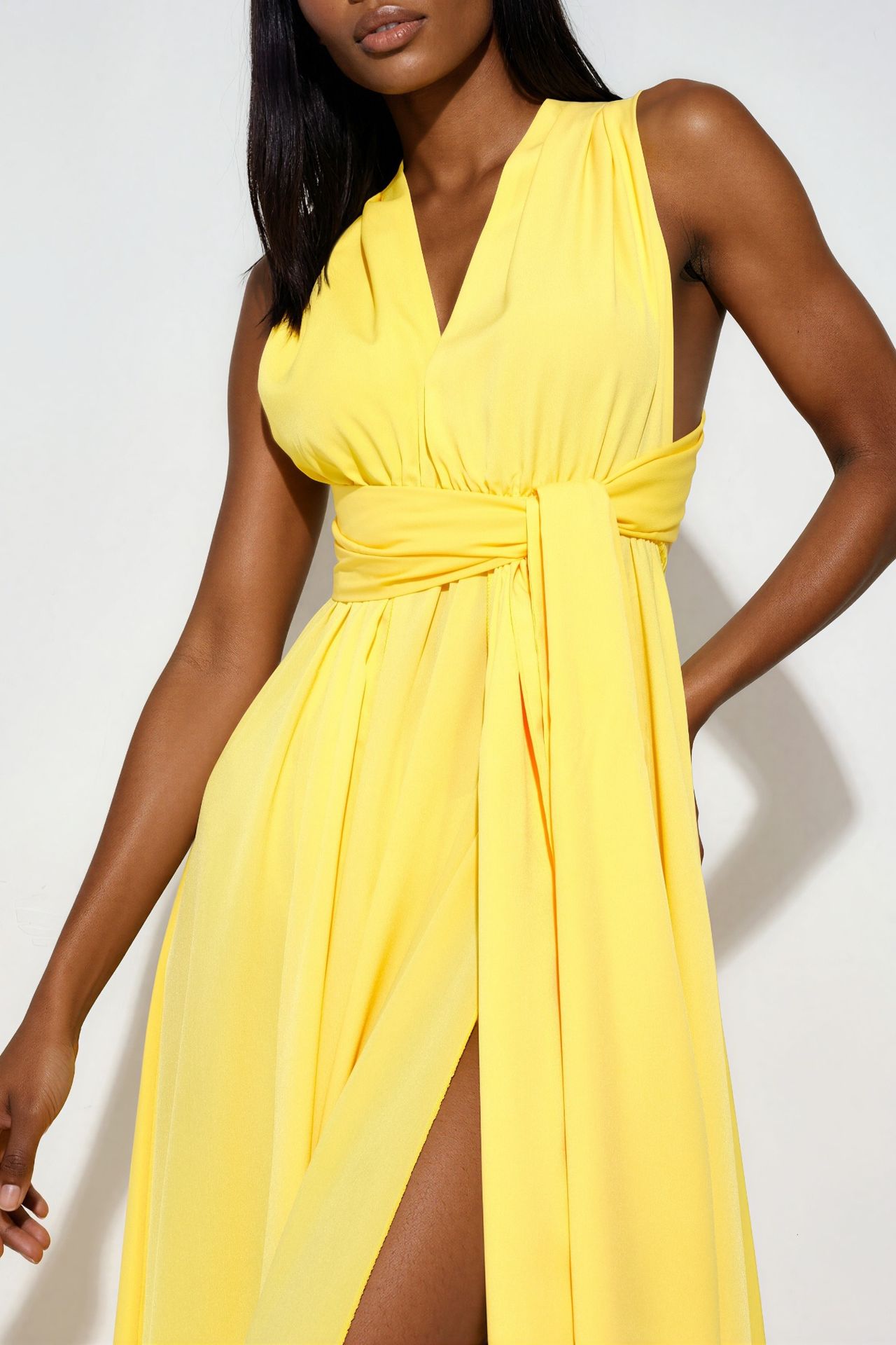 MSN Fitted Maxi Dress With Slit 4